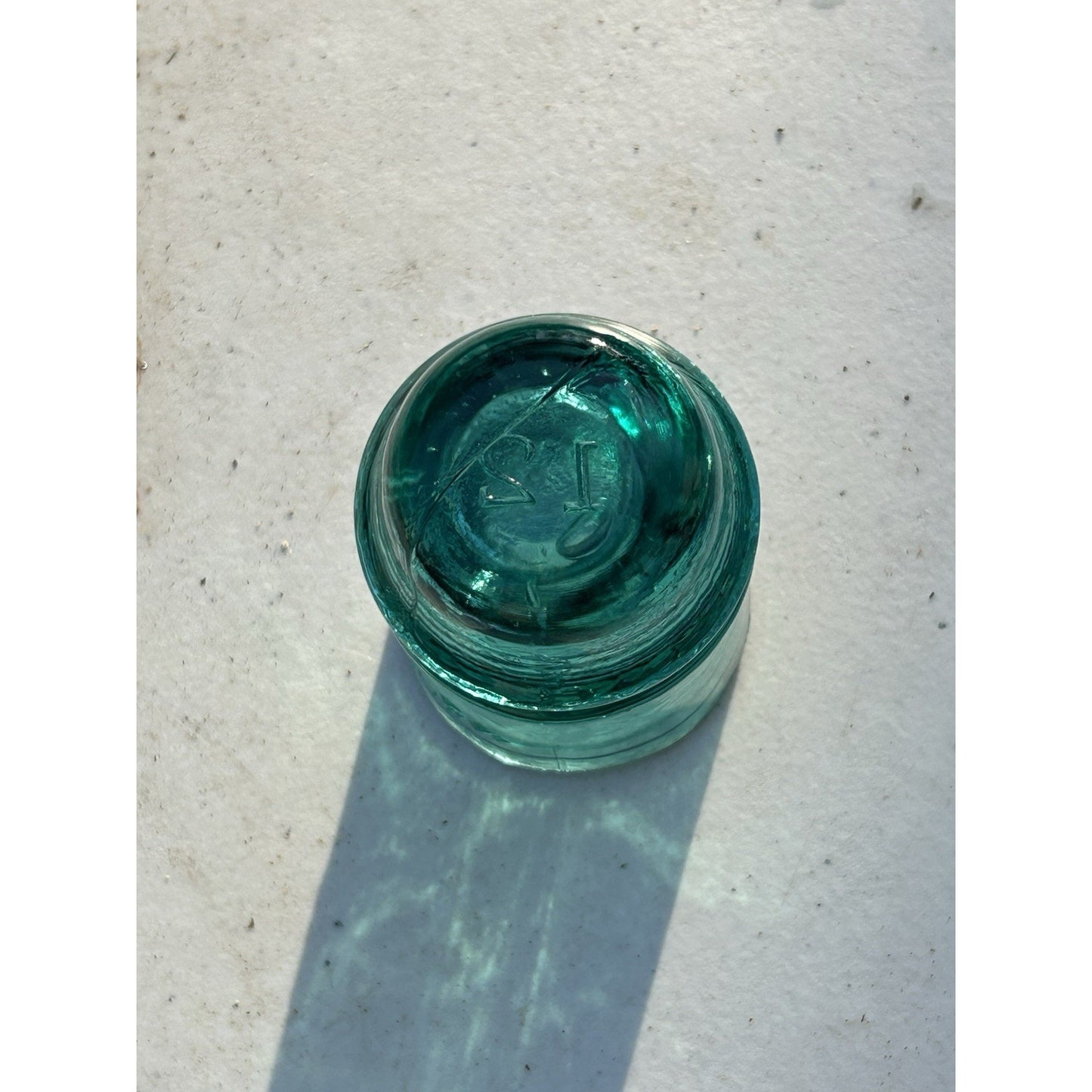 Antique AM TEL & TEL Co. Elmer NJ Ice Green Glass Insulator — Rare