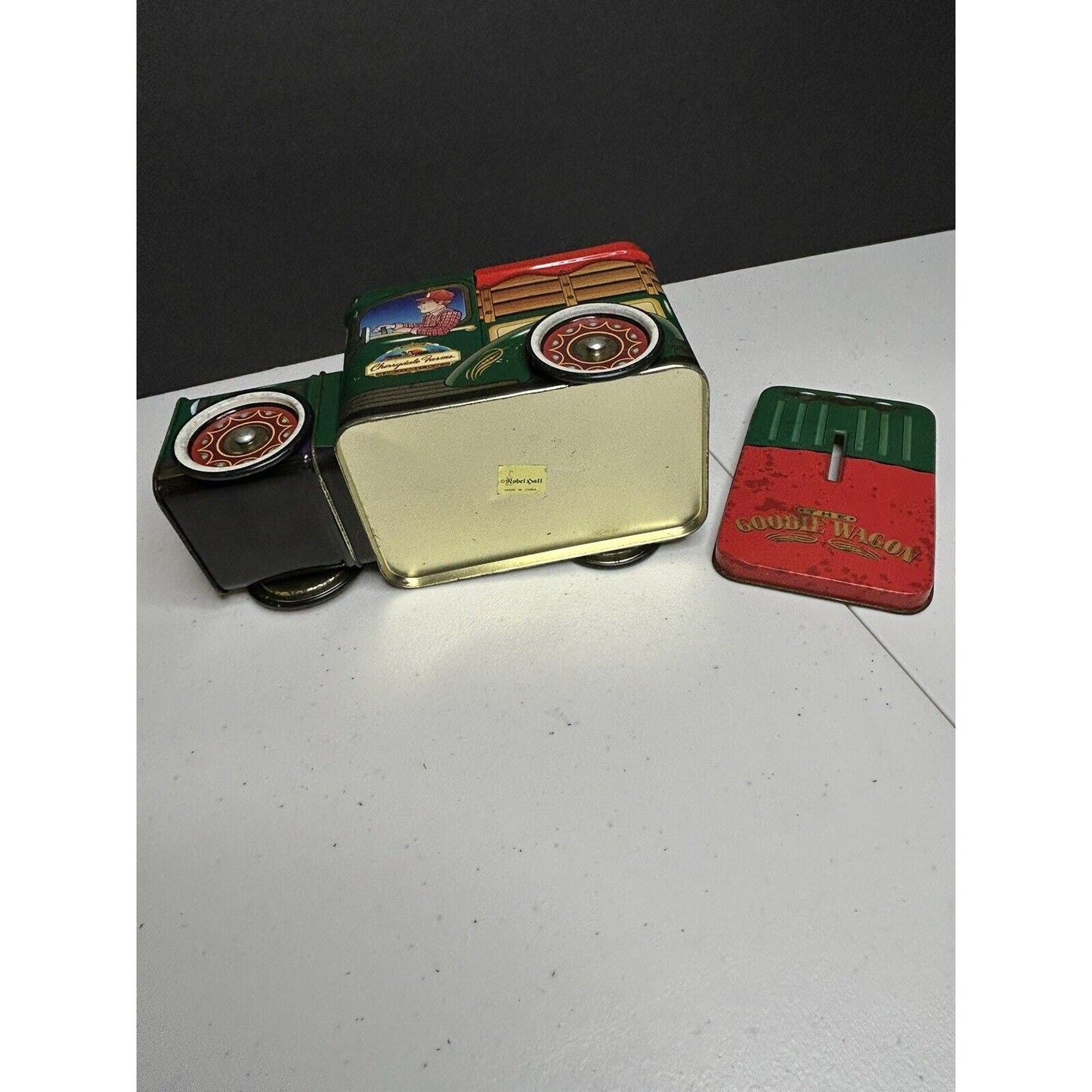 Vintage Nobel Hall Cherrydale Farms "The Goody Wagon" Tin Truck Coin Bank. NEW!!