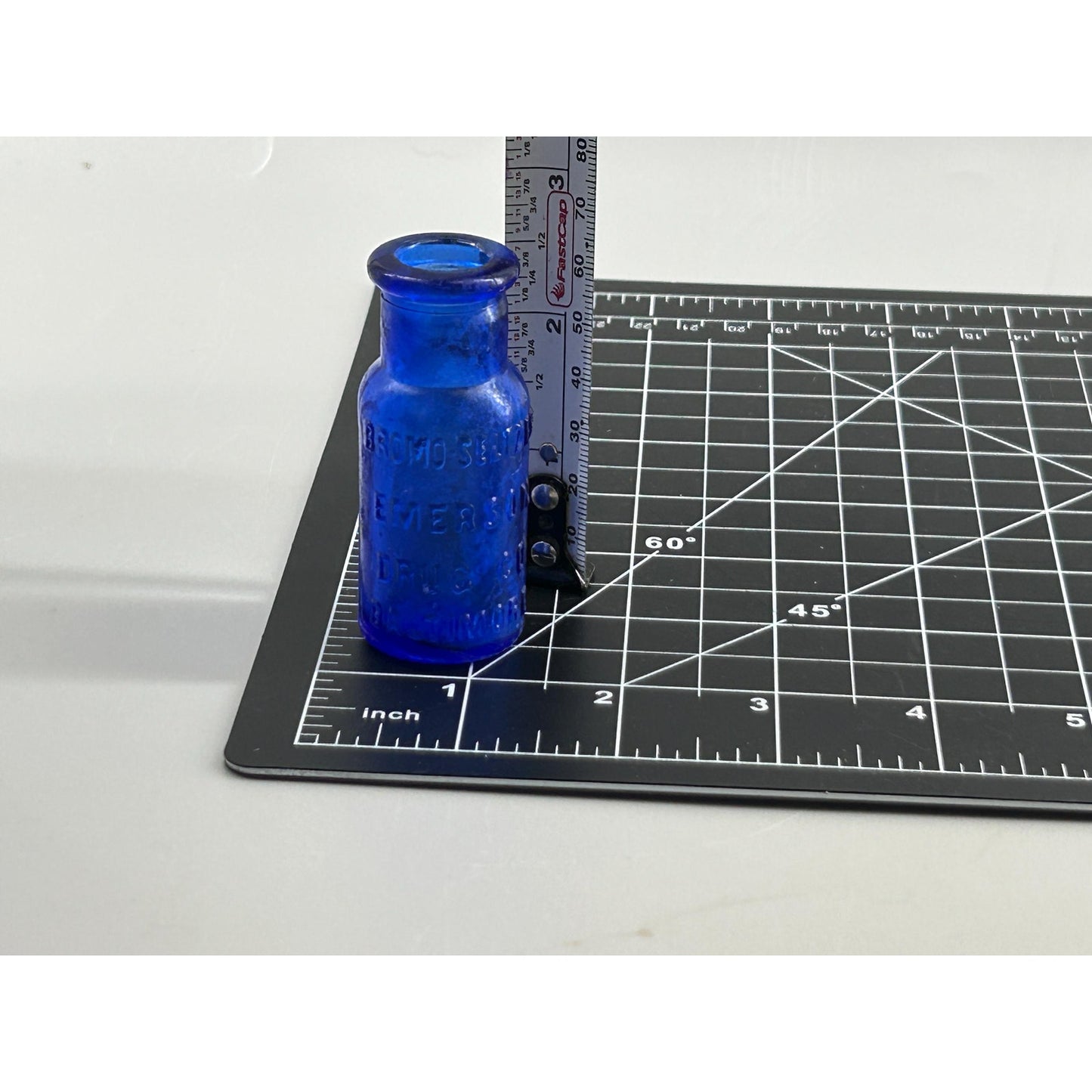 Bromo-Seltzer Bottle Emerson Drug Co Baltimore MD – Cobalt Blue Embossed Apothecary Medicine Bottle