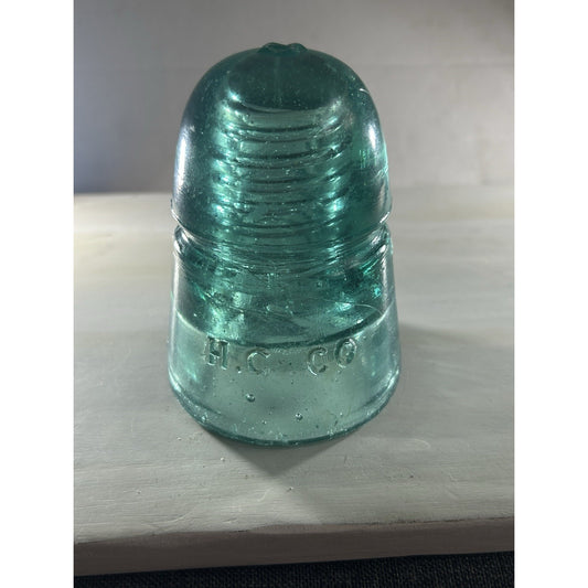 Early H.C. & Co. Hemingray Insulator – CD 145 Beehive – Aqua – c.1870s