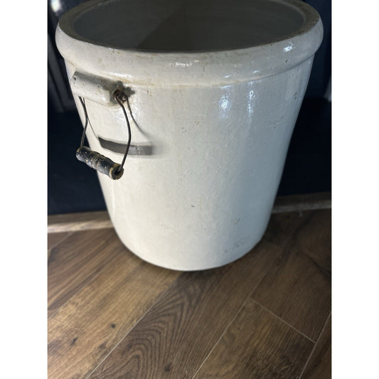 Antique Red Wing 10 Gallon Stoneware Crock side view early 1900s