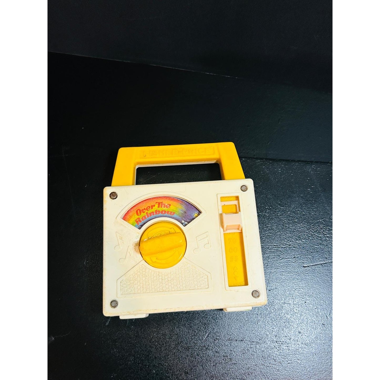 Vintage 1981 Fisher-Price Music Box Radio #772 Over the Rainbow Toy | Working Wind-Up Musical Radio | Retro Nursery Collectible Gift rare