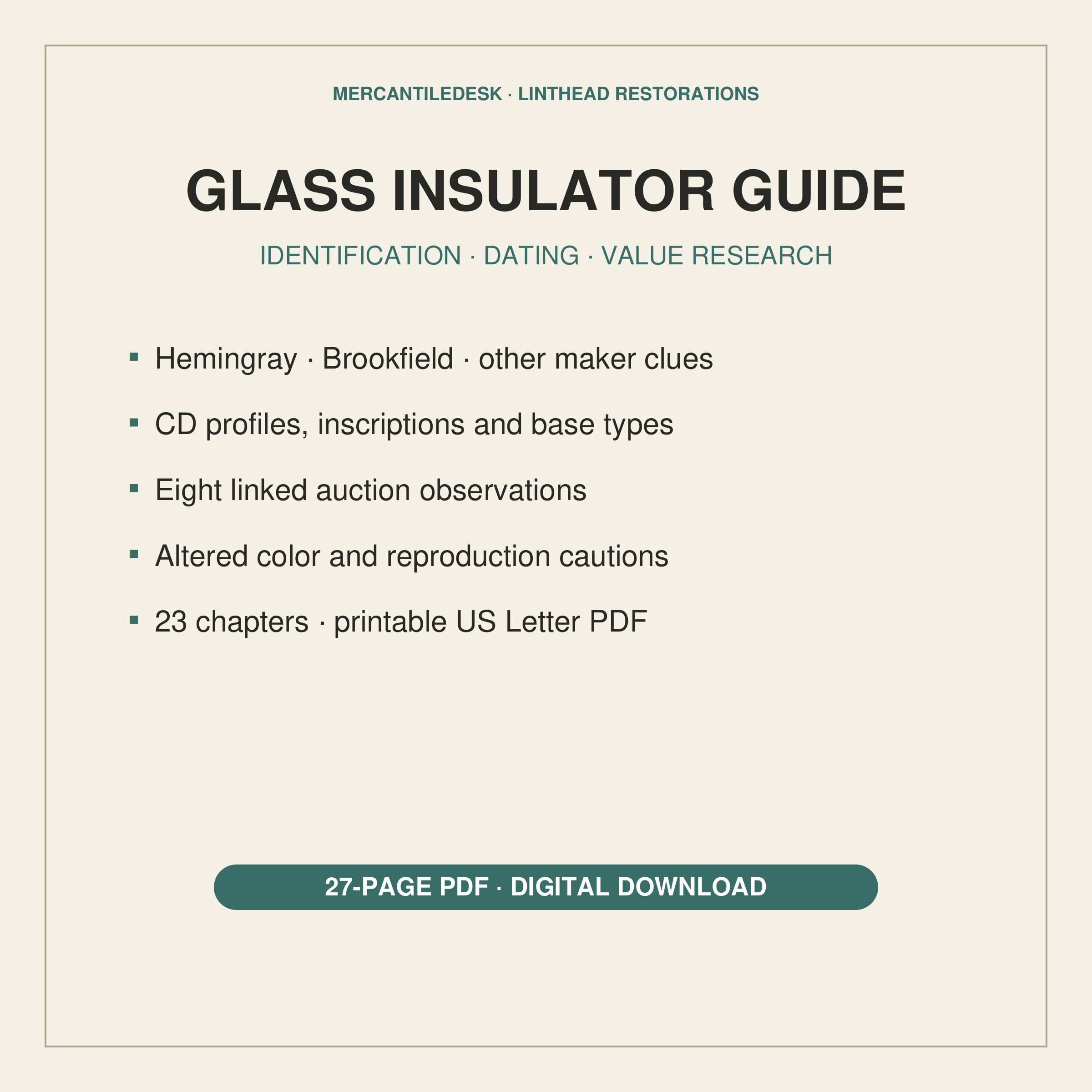 Glass Insulator Identification, Dating & Value Guide