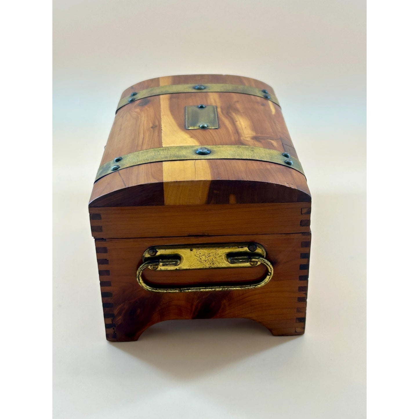 Antique Cedar Jewelry Box McGraw Box Co 1926 Patent Art Deco Cedar Keepsake Chest Vintage Wooden Jewelry Chest Dovetail Cedar Trinket Box