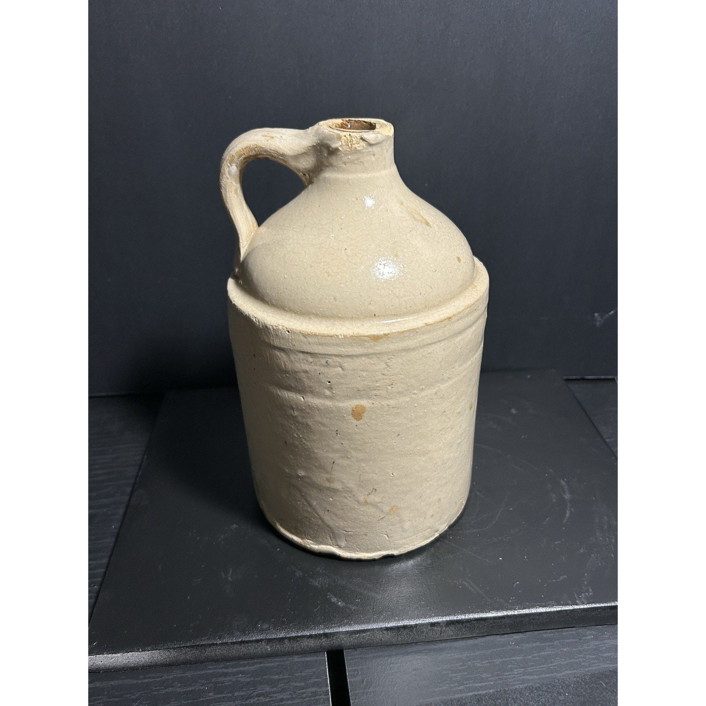 Antique 2 Gallon Stoneware Pottery Moonshine Whiskey Jug Crock Primitive