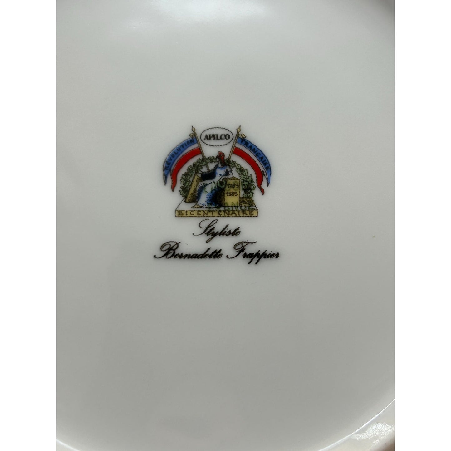 French Revolution Bicentennial Plate Set • Apilco France Porcelain • Bastille Lafayette Estates General • 1989 Wall Decor