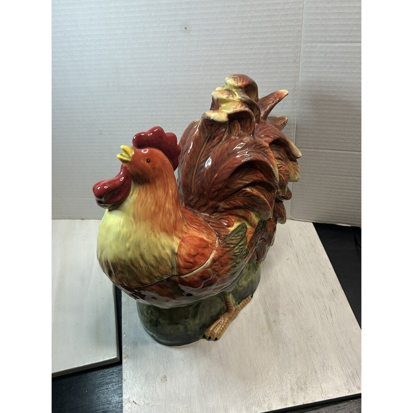 Certified International Susan Winget Large Rooster Cookie Jar Farmhouse Chicken