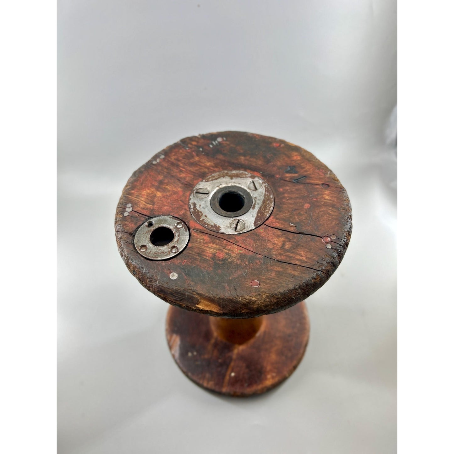 Exceptional Antique Vermont Textile Mill Bobbin Factory Stamped Burlington VT Early American Industrial Artifact Decor