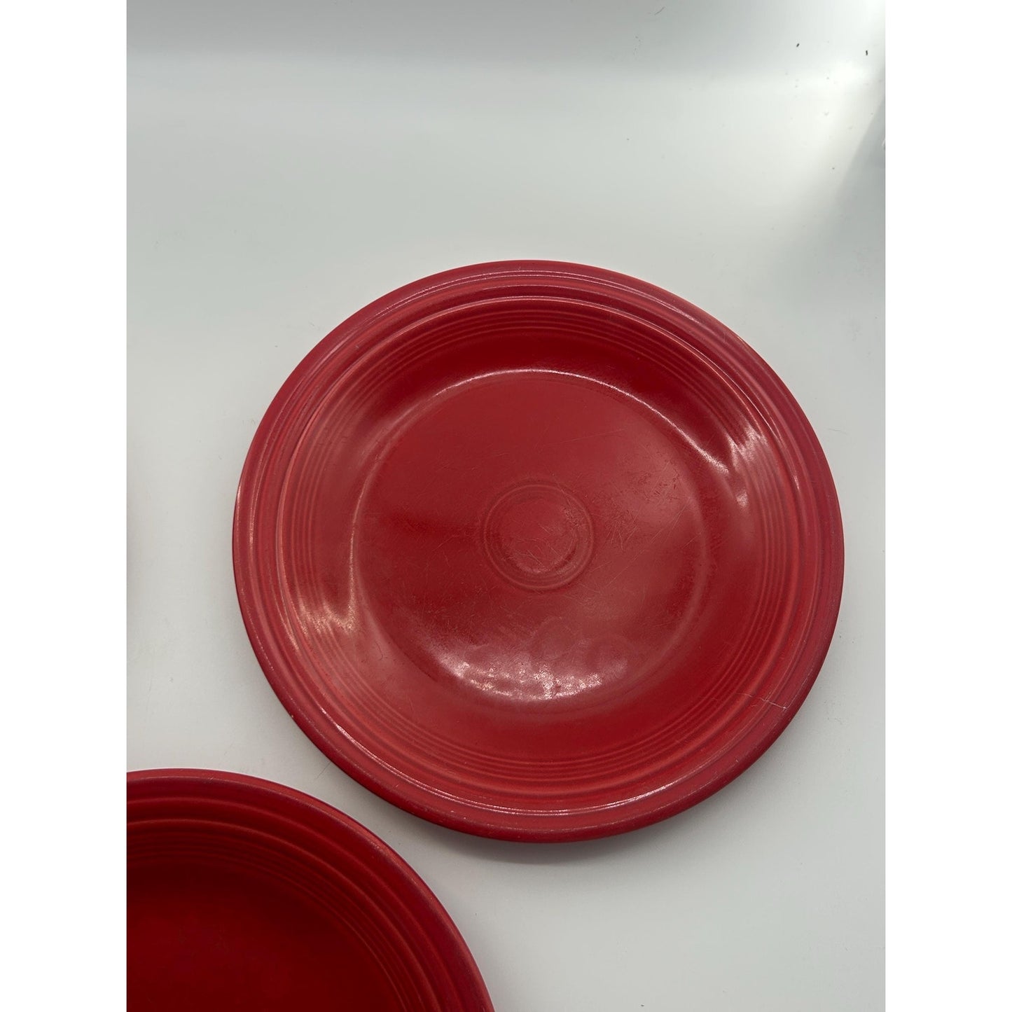 Vintage Red Fiestaware Plates Set of 3 | Homer Laughlin Fiesta Red Dinner Plates