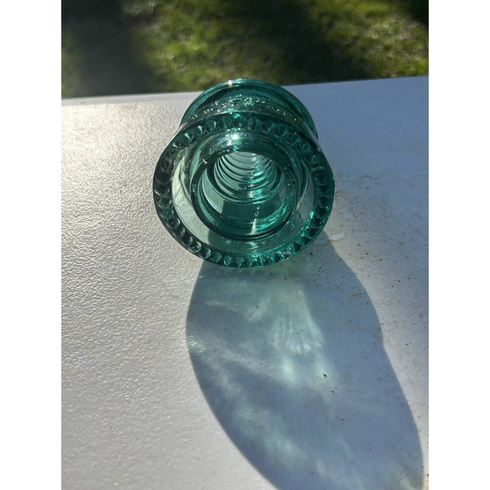 Pristine H.G. Co 1893 petticoat green insulator overall condition