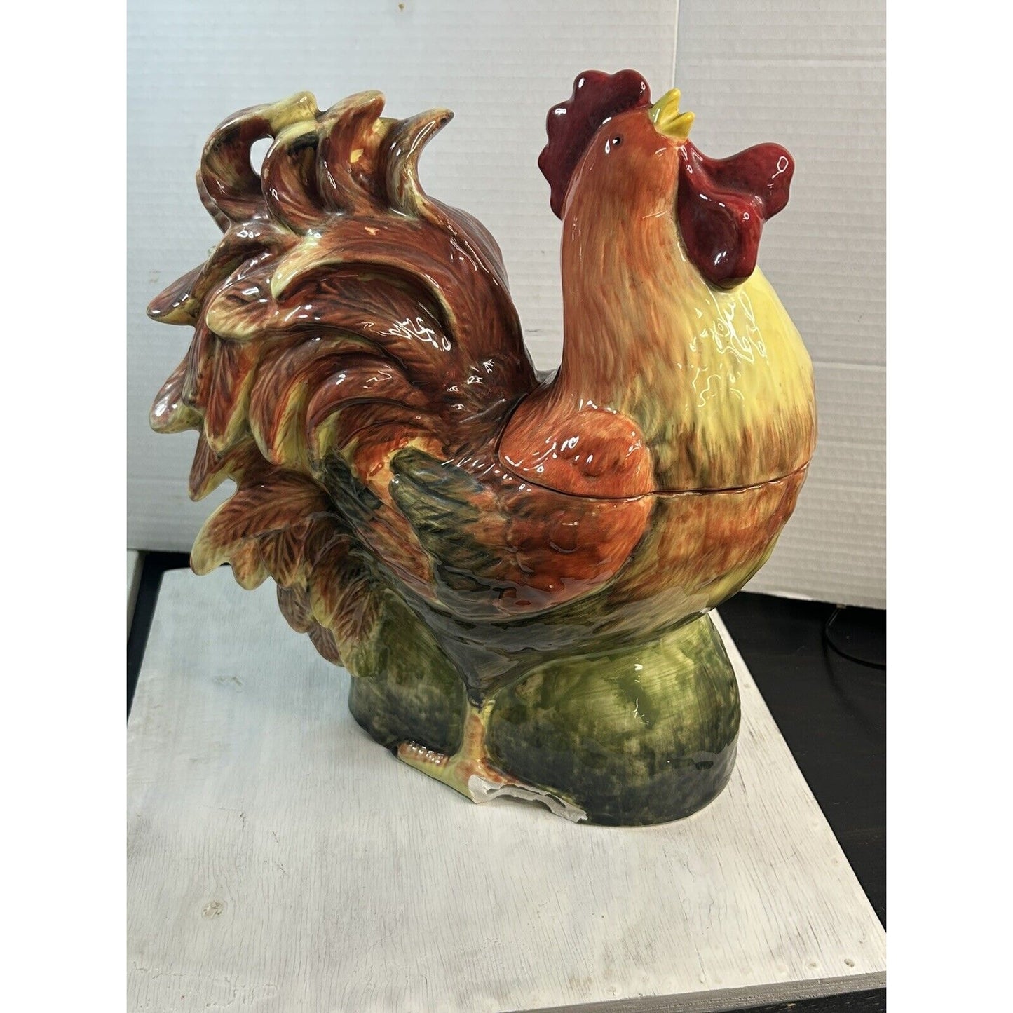 Certified International Susan Winget Large Rooster Cookie Jar Farmhouse Chicken