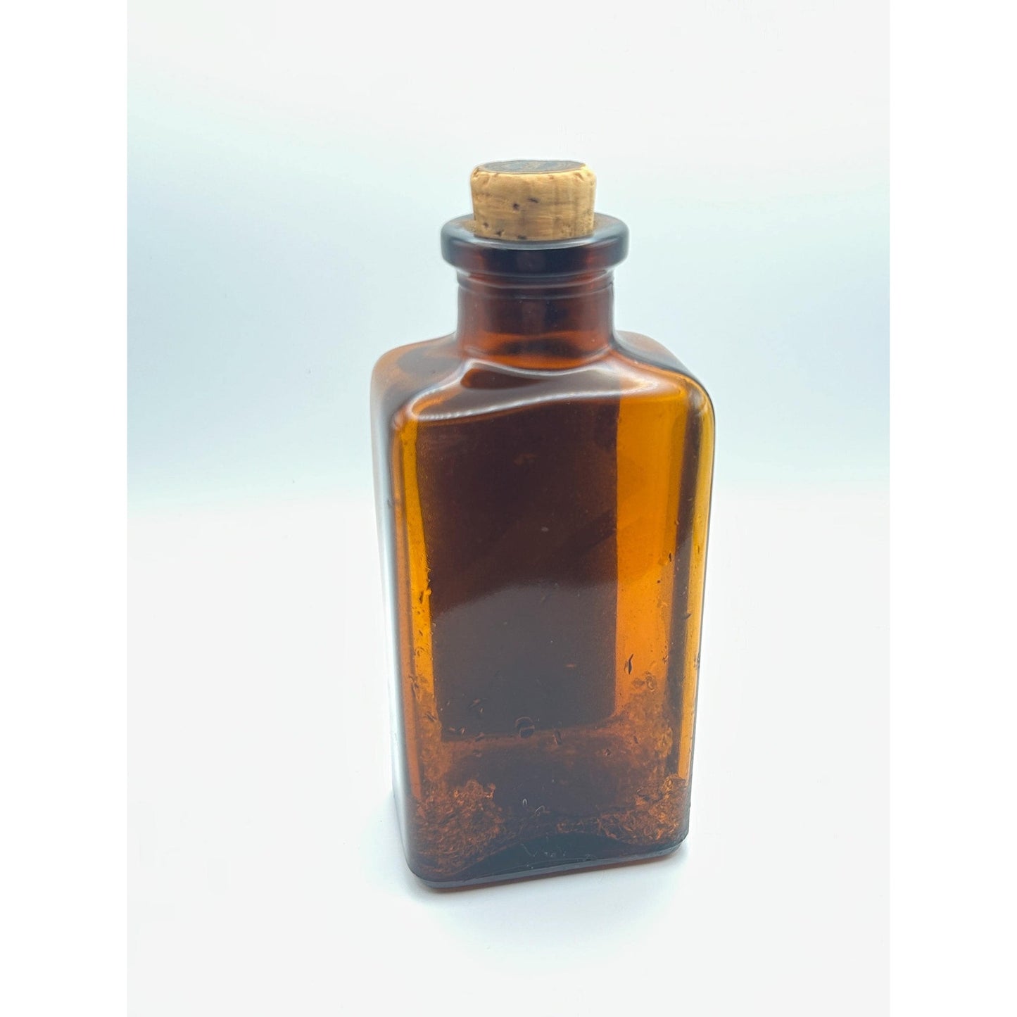 Vintage Massengill Pharmacy Medicine Jar w/ Original Contents Amber Bottle