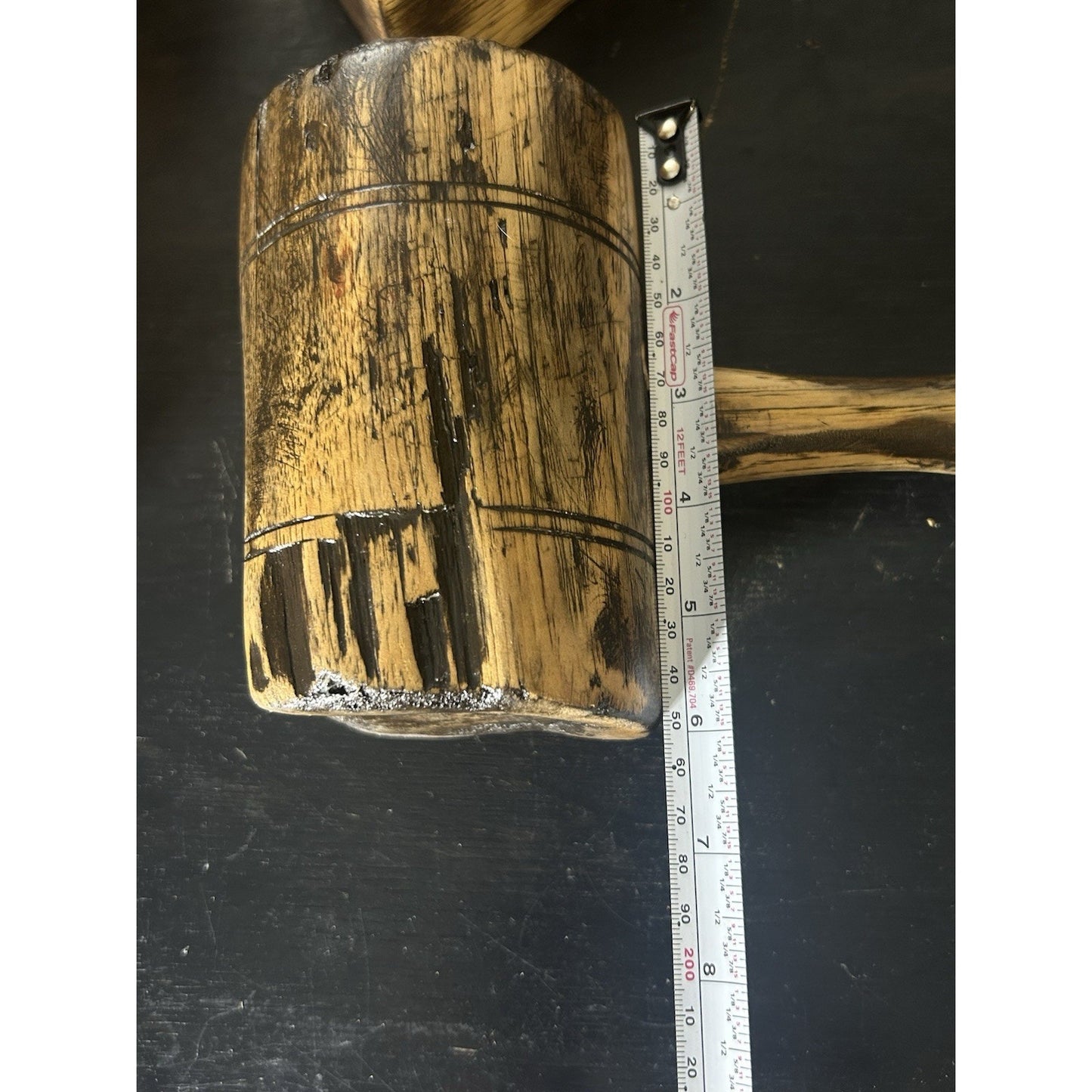 Antique Wooden Joiner's Mallet — Well-Proportioned Fitted Head — Early 20th Century — Honest Wear — Primitive Farmhouse Tool