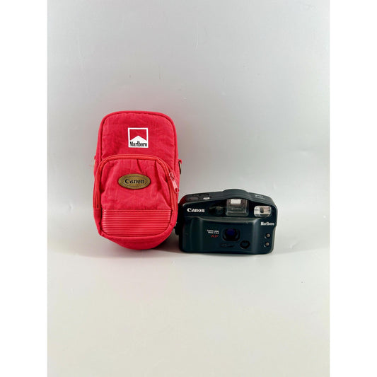 Vintage Marlboro Canon Sure Shot Owl Camera With Marlboro Bag • 35mm Film Camera • Point & Shoot • Adventure Team Promo