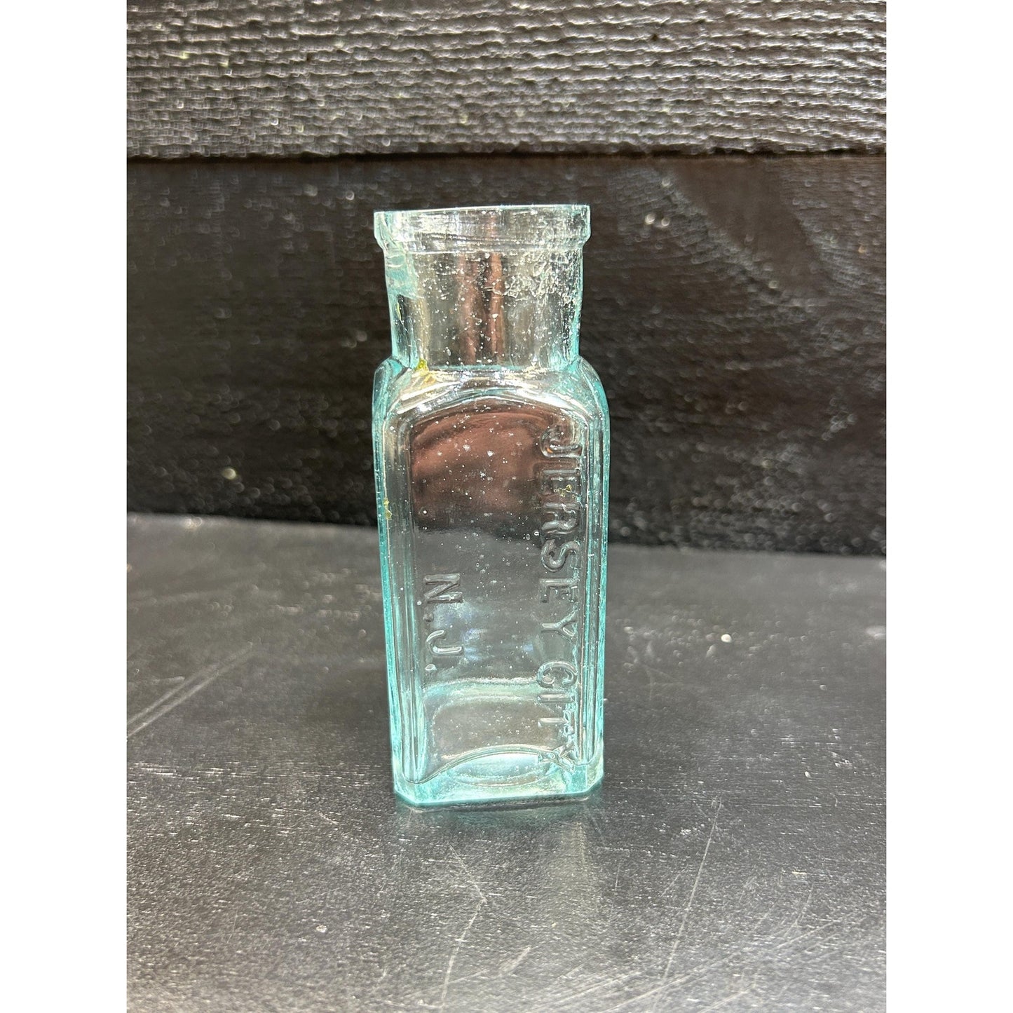 Antique Dr. O.P. Brown Medicine Bottle – Aqua Blue Glass, Embossed Jersey City NJ – 1800s Patent Cure Pharmacy Apothecary Collectible. rare