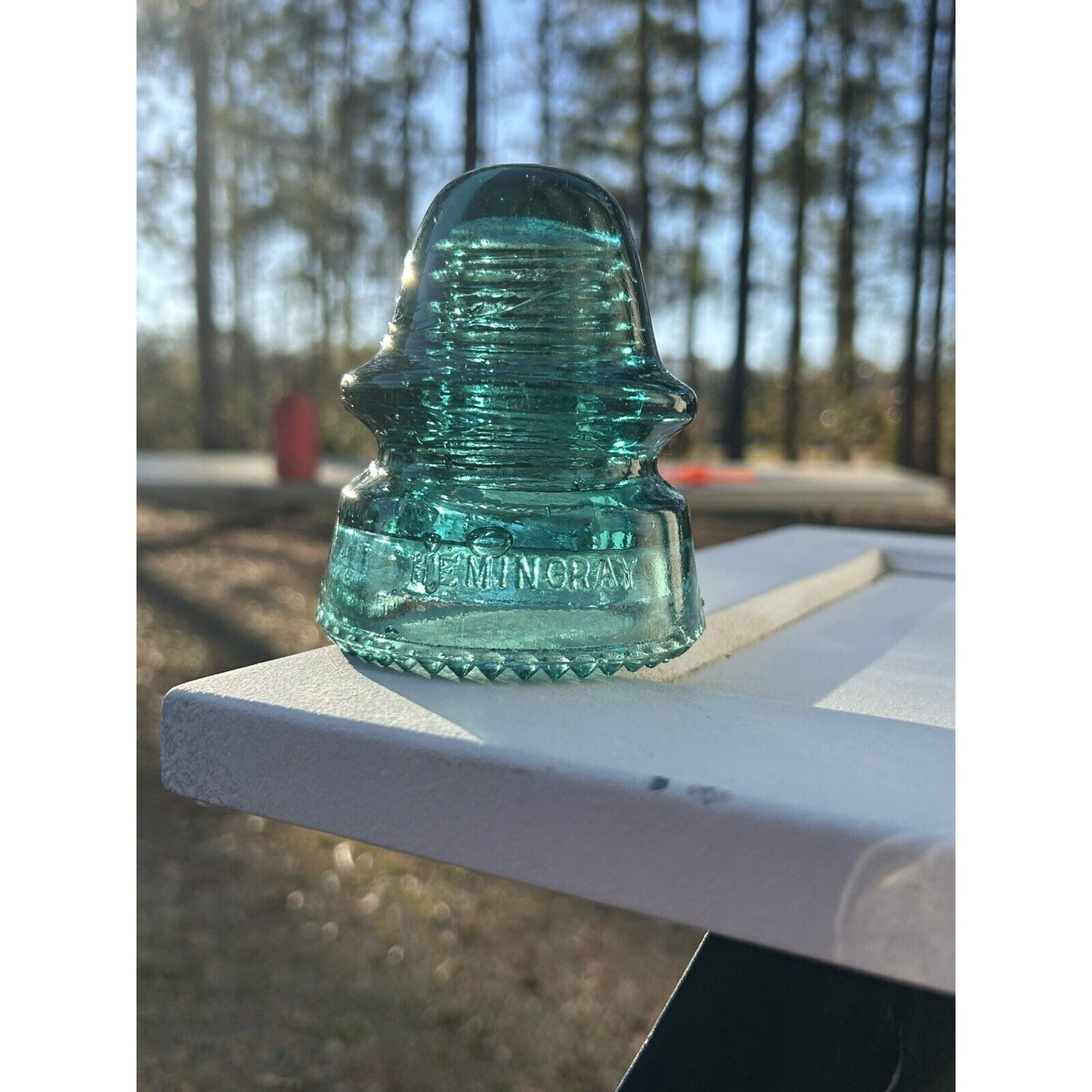 Antique Hemingray No. 19 CD 162 Green Glass Insulator — SDP — Heavy Bubbles — Uncommon Form