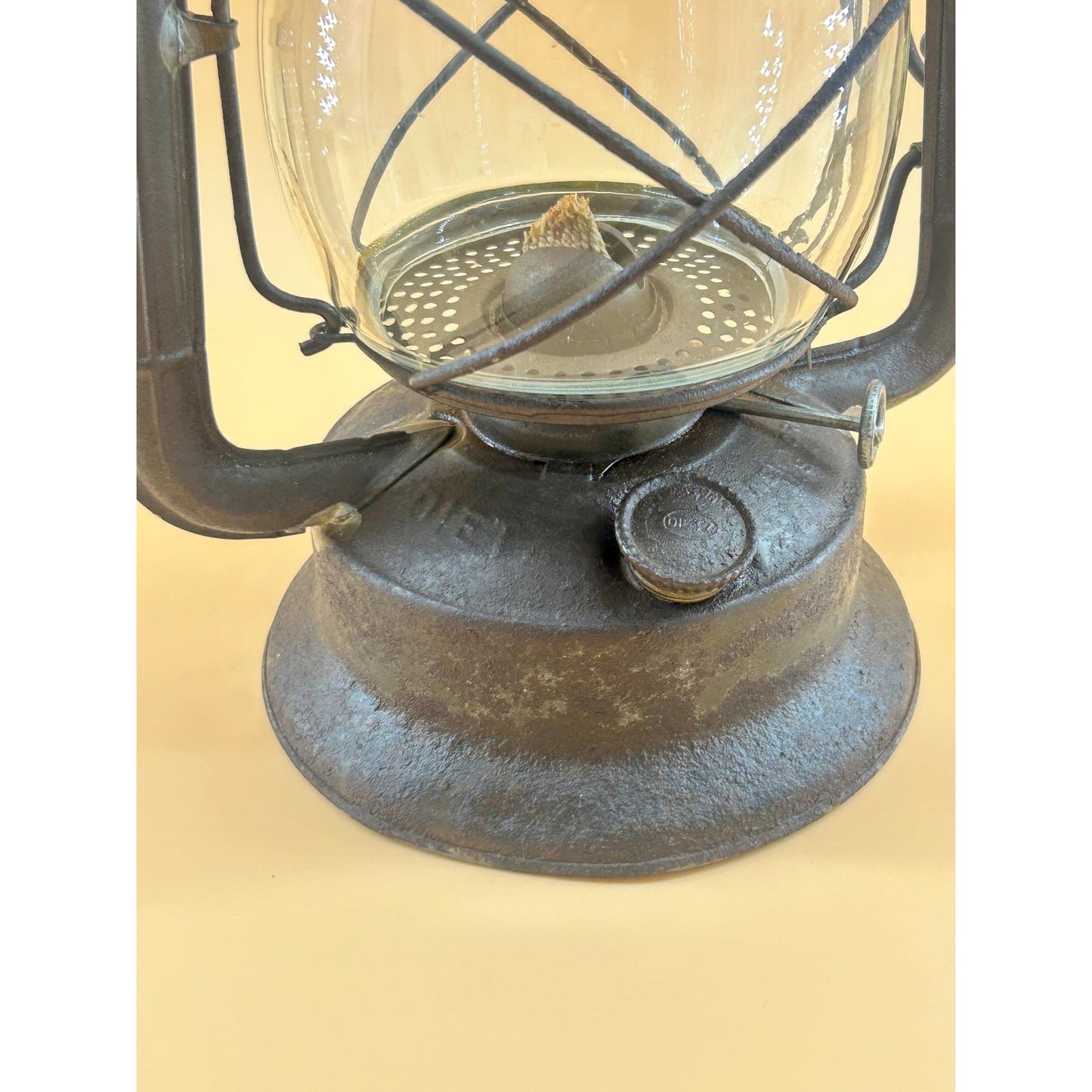Antique Railroad Oil Lantern Pair Dietz & Monarch Tubular Lanterns Museum Conserved Patina Industrial Farmhouse Lighting Primitive Railroad
