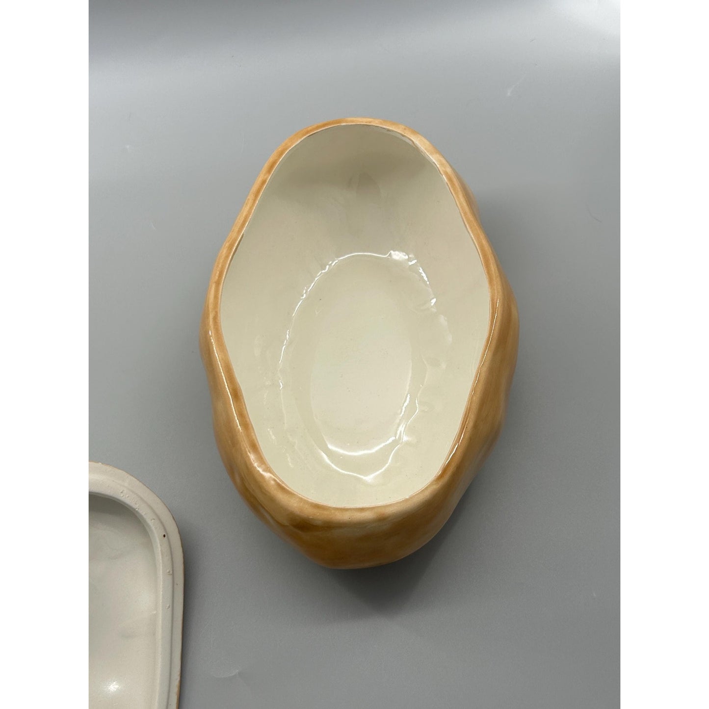 Atlantic Mold Potato Form Covered Dish • Novelty Lidded Potato Container • Studio Pottery Sculptural Ceramic • Signed 1981