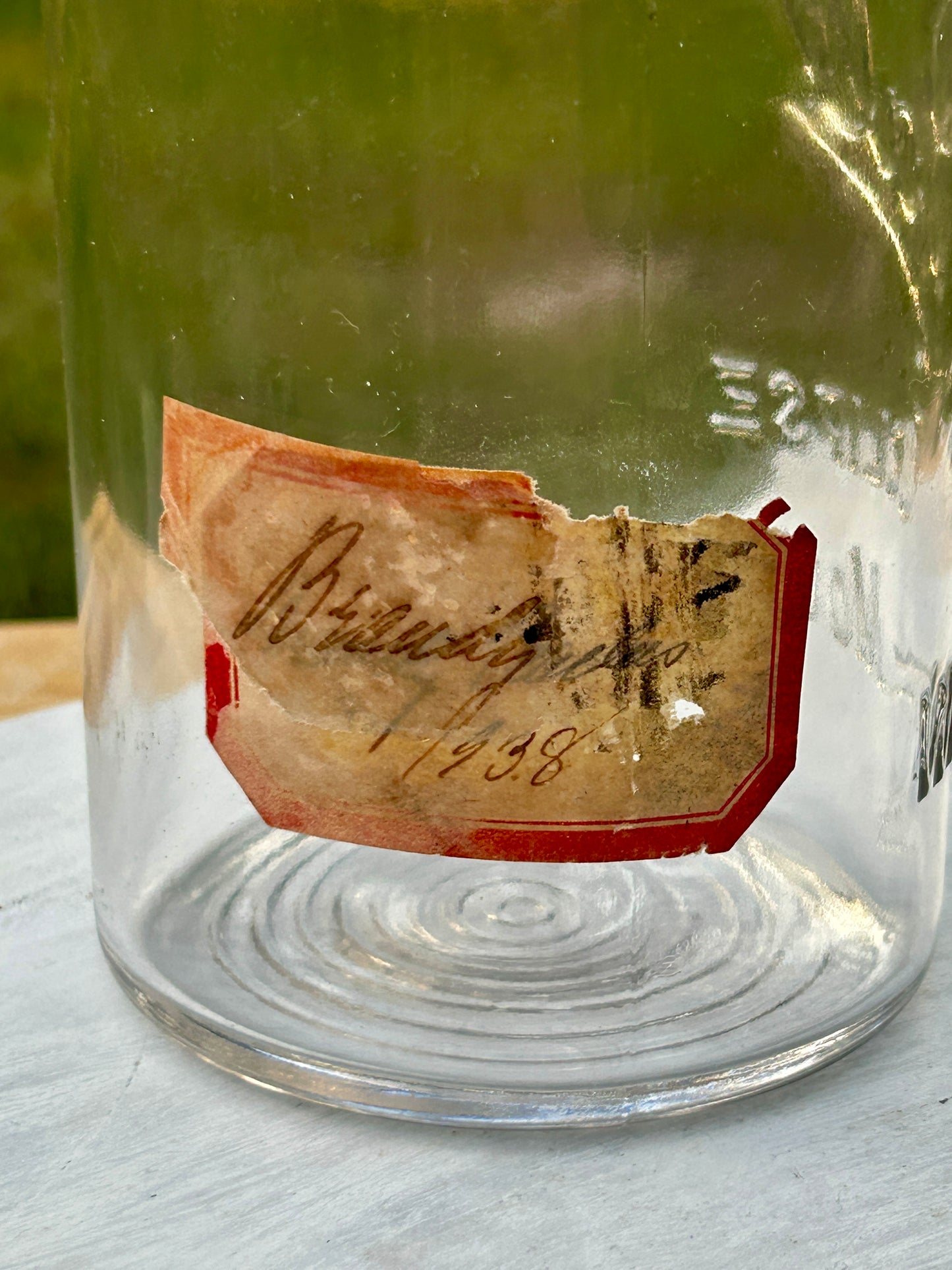 Scarce Complete Ball Eclipse Wide Mouth Jar With Glass Lid & Old Paper Label