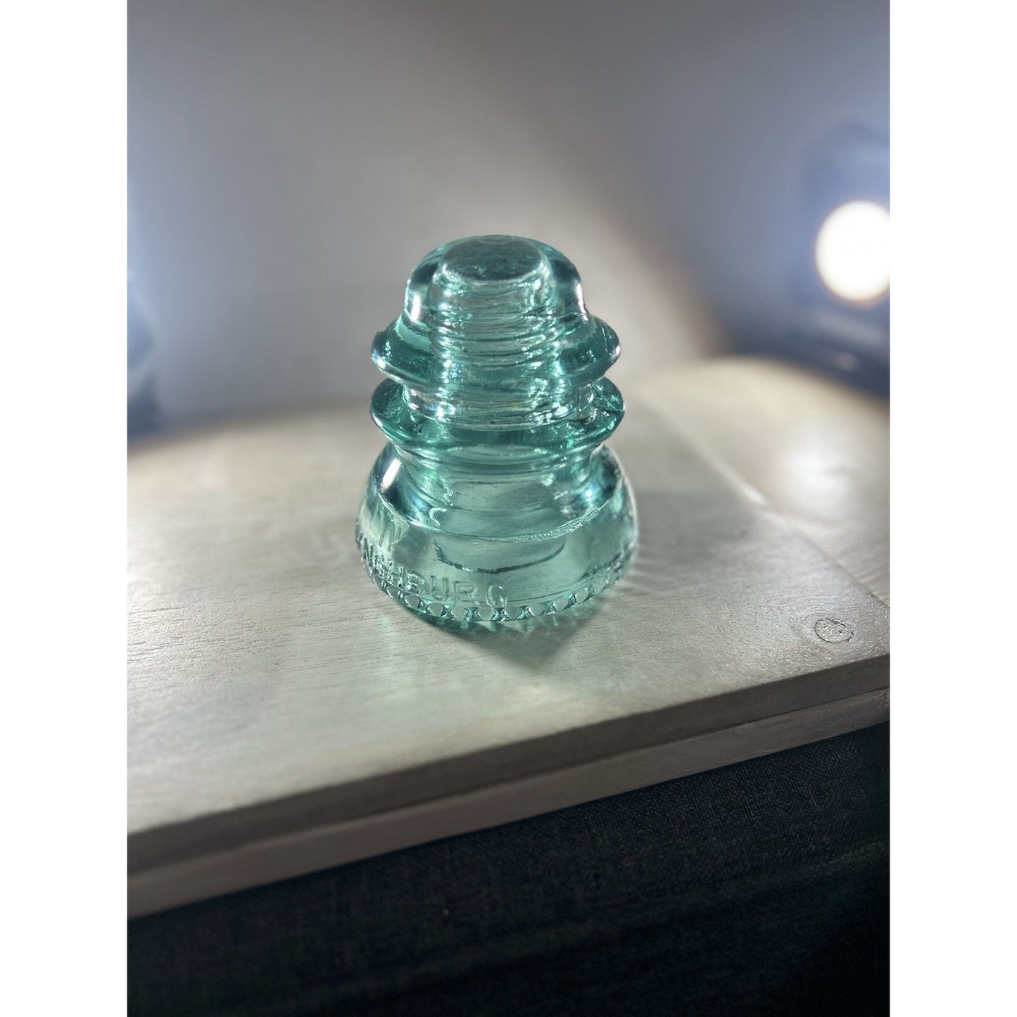 Rare Vintage Lynchburg No. 44 Glass Insulator – Ice Blue CD 154 – Made in USA –