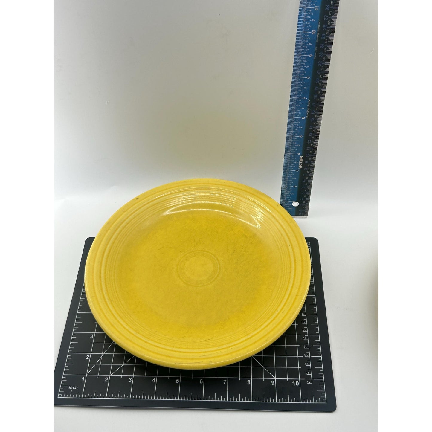 Fiesta Sunflower Yellow Dinner Plates Set • Homer Laughlin Fiesta Ware • Lead Free USA • Yellow Ring Rim Plates • 10.5” Vintage Style