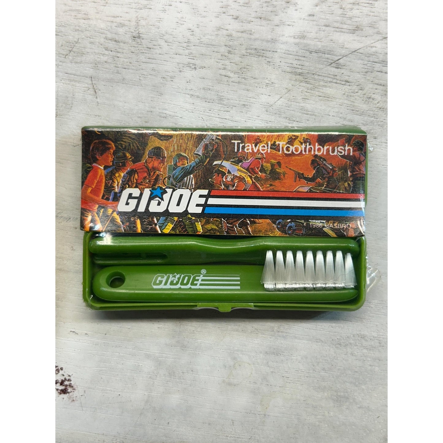 Vintage 1986 G.I. Joe Travel Toothbrush & Mini Soap Set – Hasbro Sealed Toiletries with Original Packaging – Retro Action Figure Toy