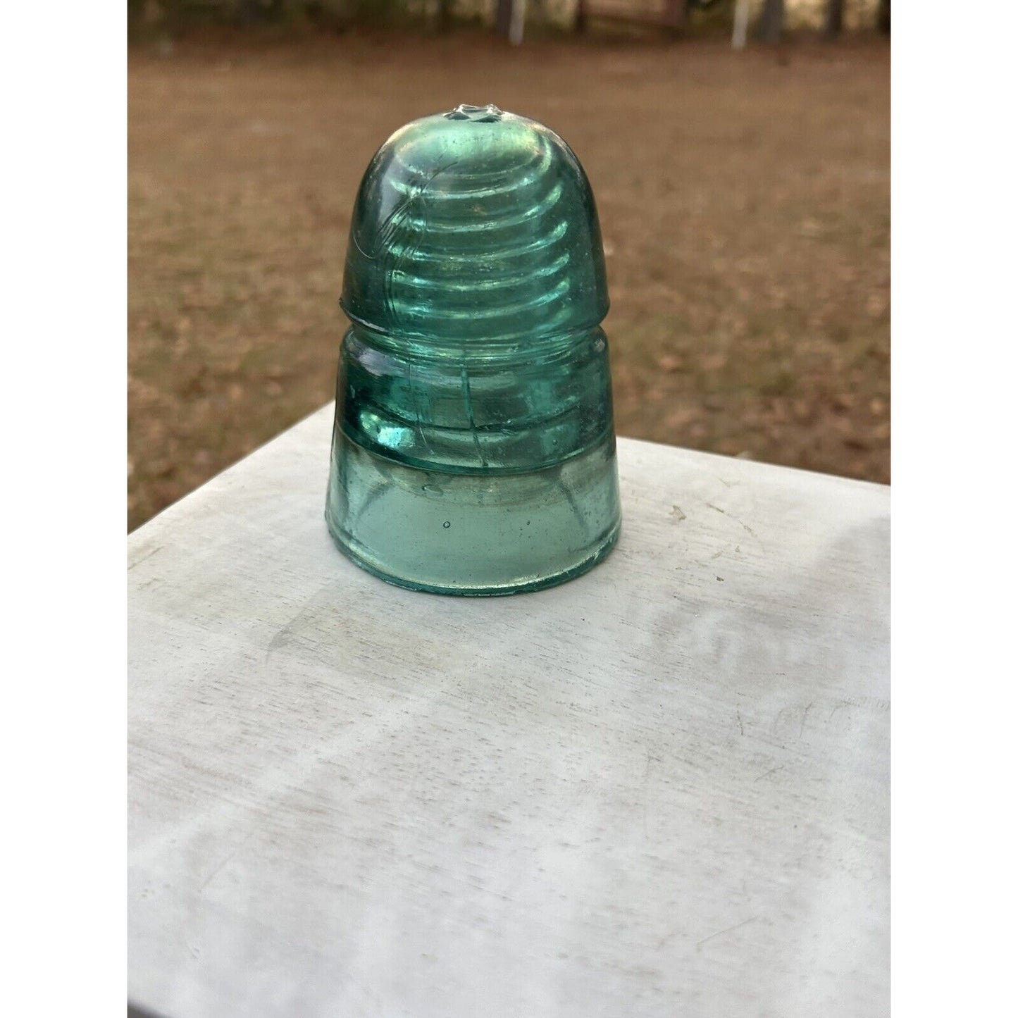 Antique H. G. Co Electric Insulator Beehive Aqua Blue Green Glass