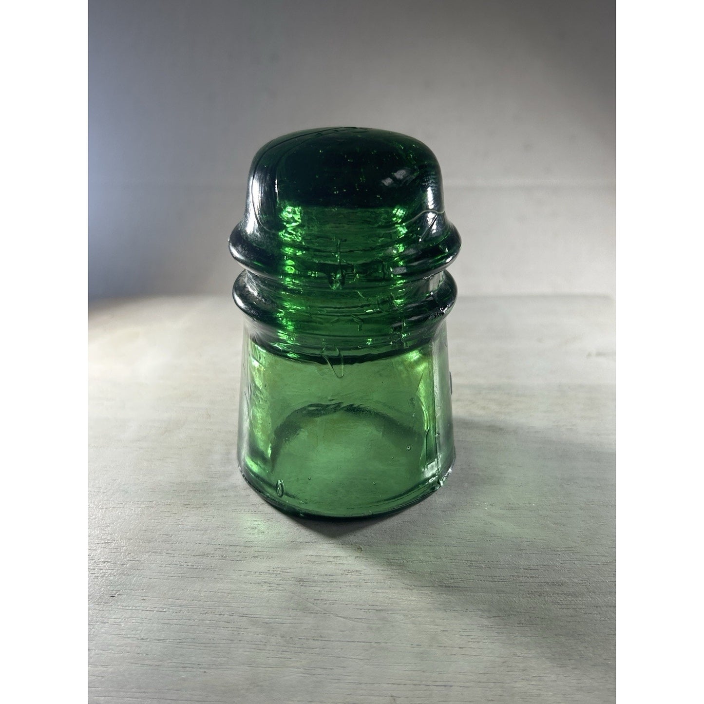 Vintage Deep Emerald Green Brookfield CD 145 Glass Insulator — Rare Color Variant