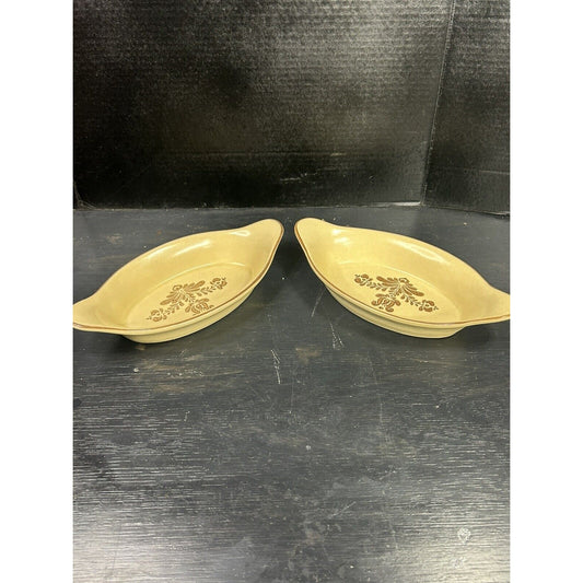 Pair of Vintage Pfaltzgraff Stoneware Village Au Gratin Baking Dish 265
