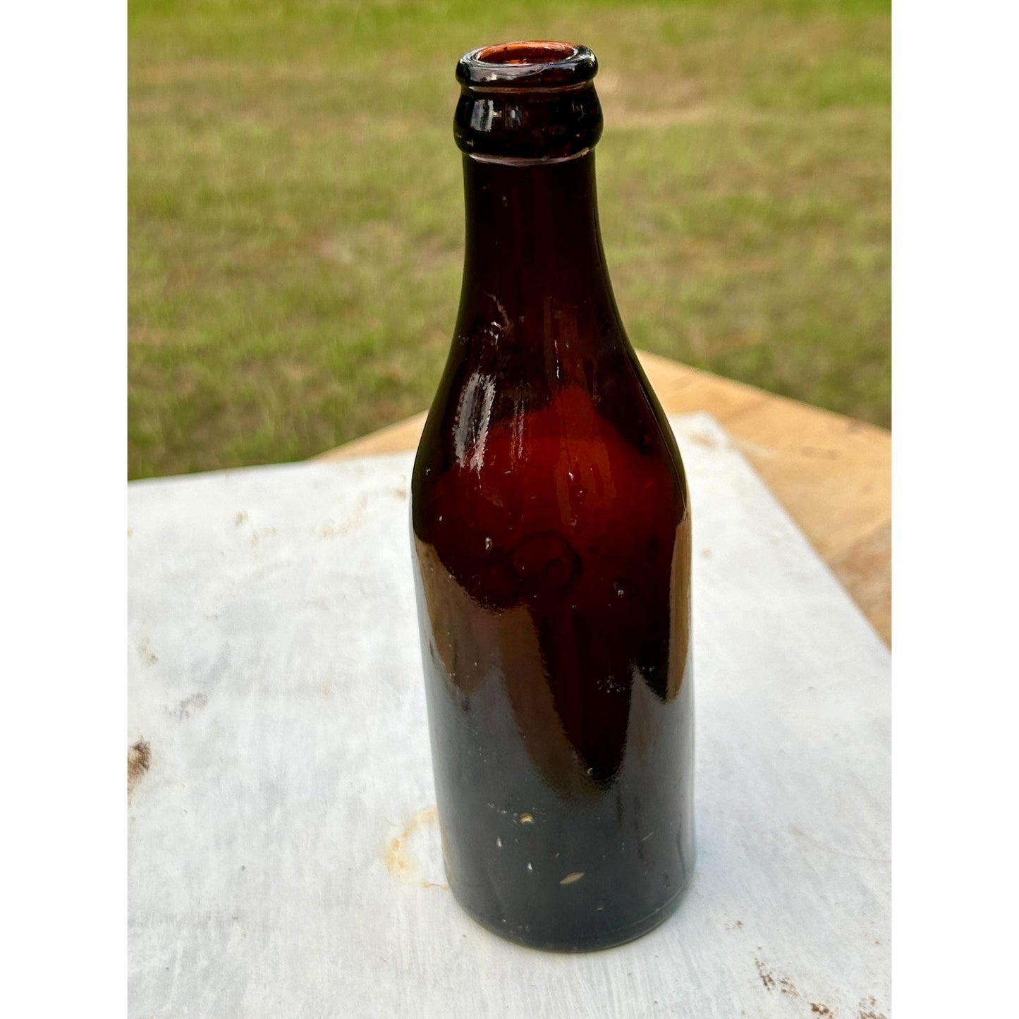 Antique 1910 Huntsville Alabama Coca-Cola Bottle, Cherry Amber Straight-Sided Coke, Double ROOT Error, Root 1069, Near Mint
