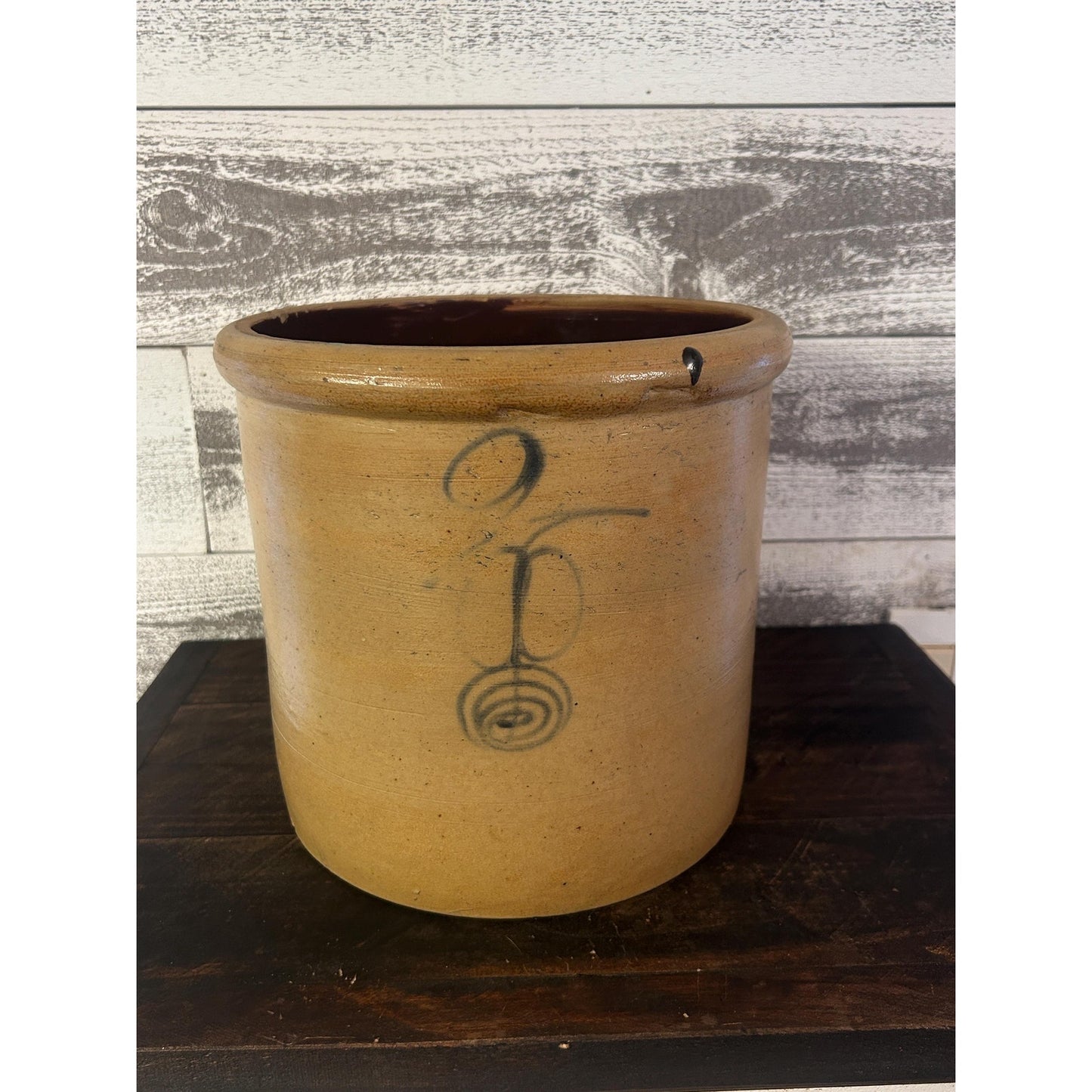Antique Red Wing 2 Gallon Stoneware Crock Cobalt Blue Early 1900s