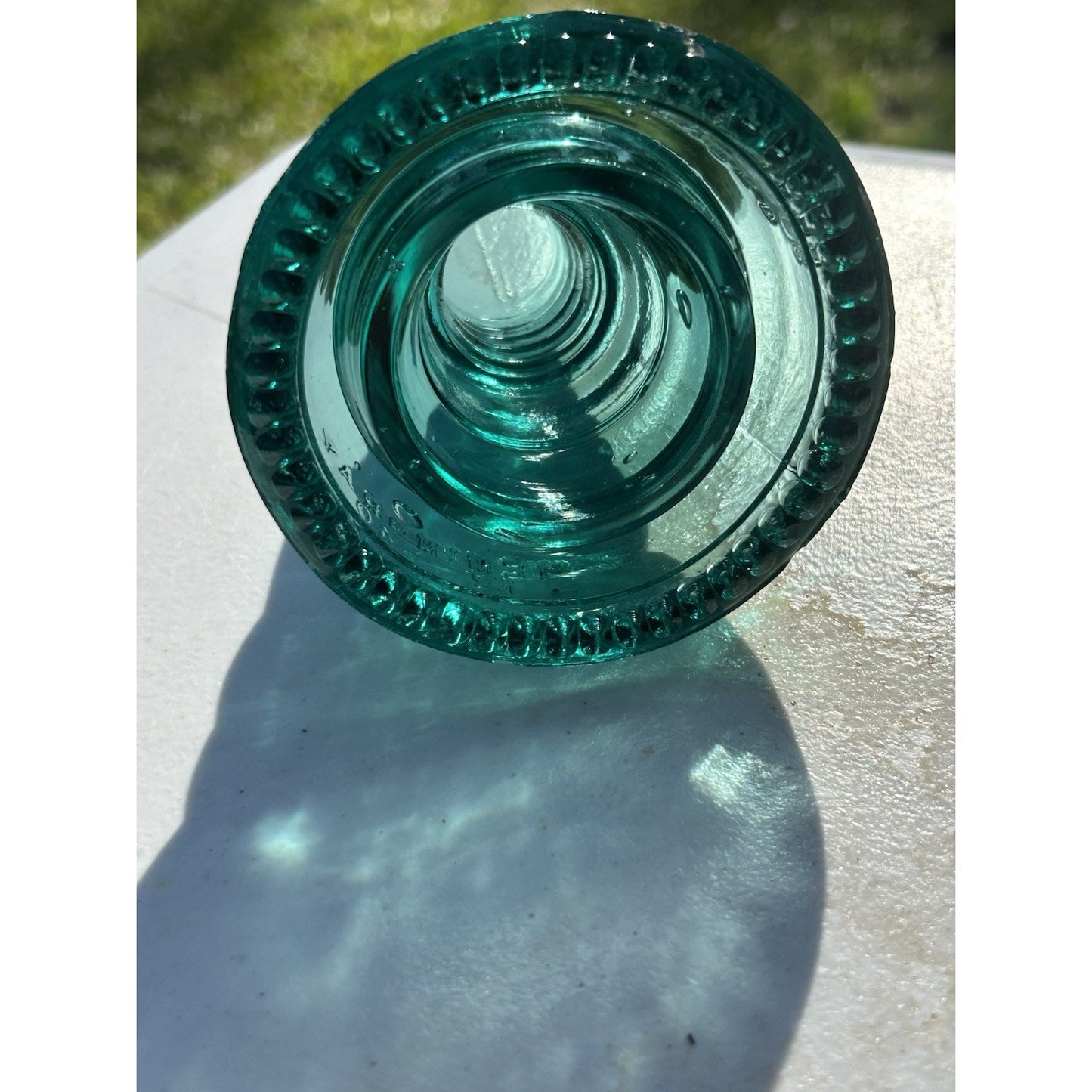 Antique Hemingray Petticoat Aqua Glass Insulators — Patent May 2 1893 — Matched Pair — Rare Style
