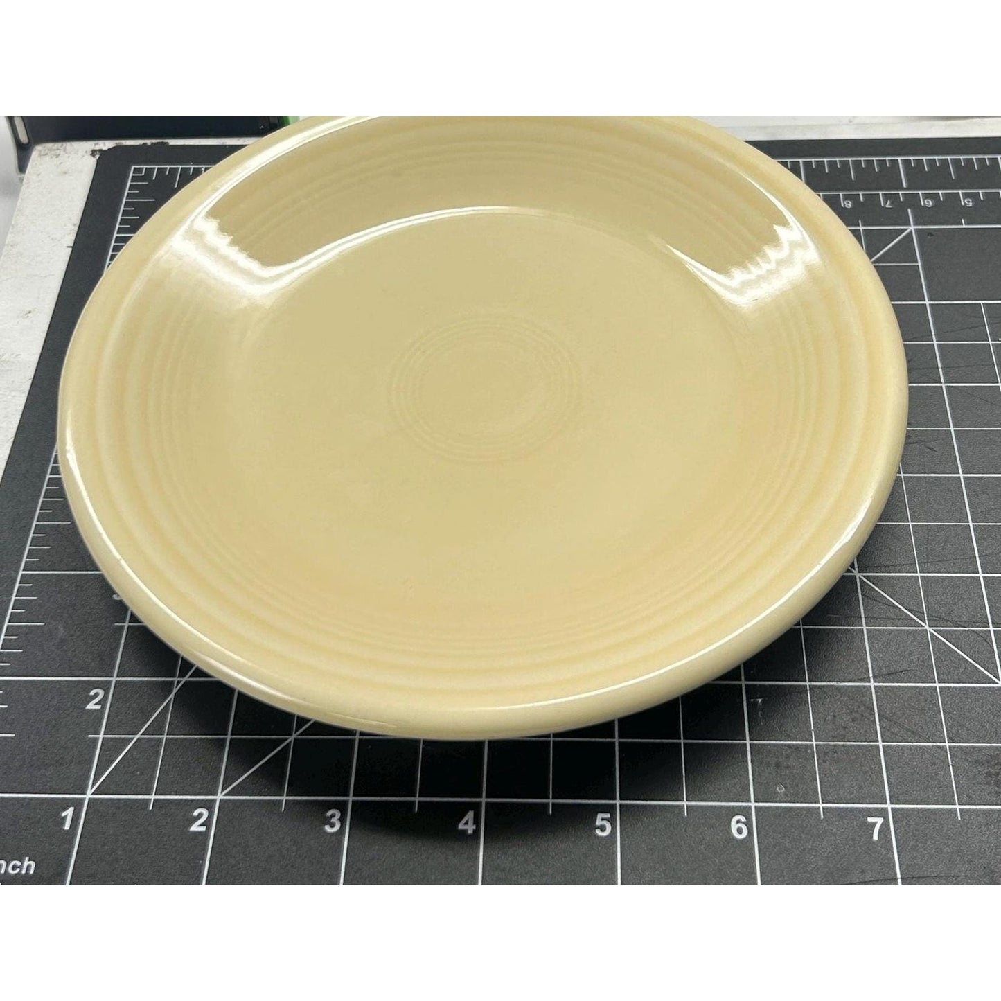 Set of 9 Vintage Fiesta Dinner Plates – Homer Laughlin Fiestaware Yellow Ivory – USA Made Lead-Free – 9”