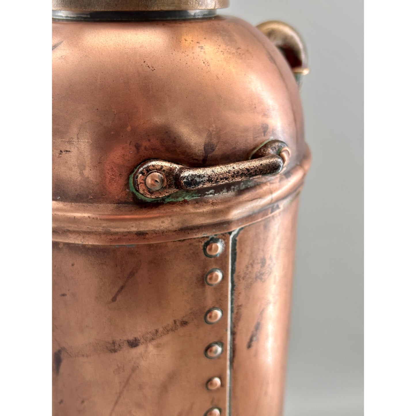 Antique ESSANAY Soda-Acid Fire Extinguisher c.1910s – Solid Copper & Brass – Complete Original Components – Collector Grade. Industrial