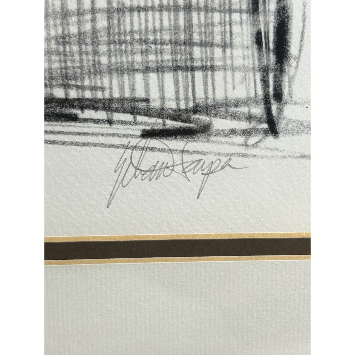 Ethan Harper Drawing the Elements II Signed Print Framed Architectural Art Rare!