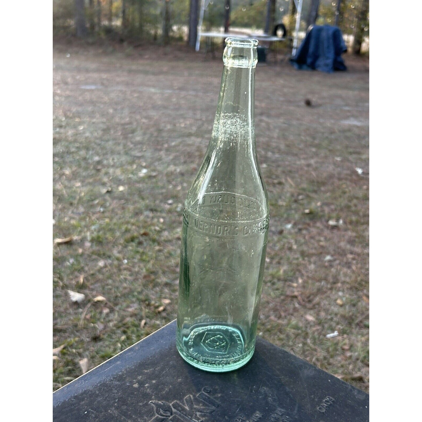 Vintage Vernors Ginger Ale soda bottle full profile