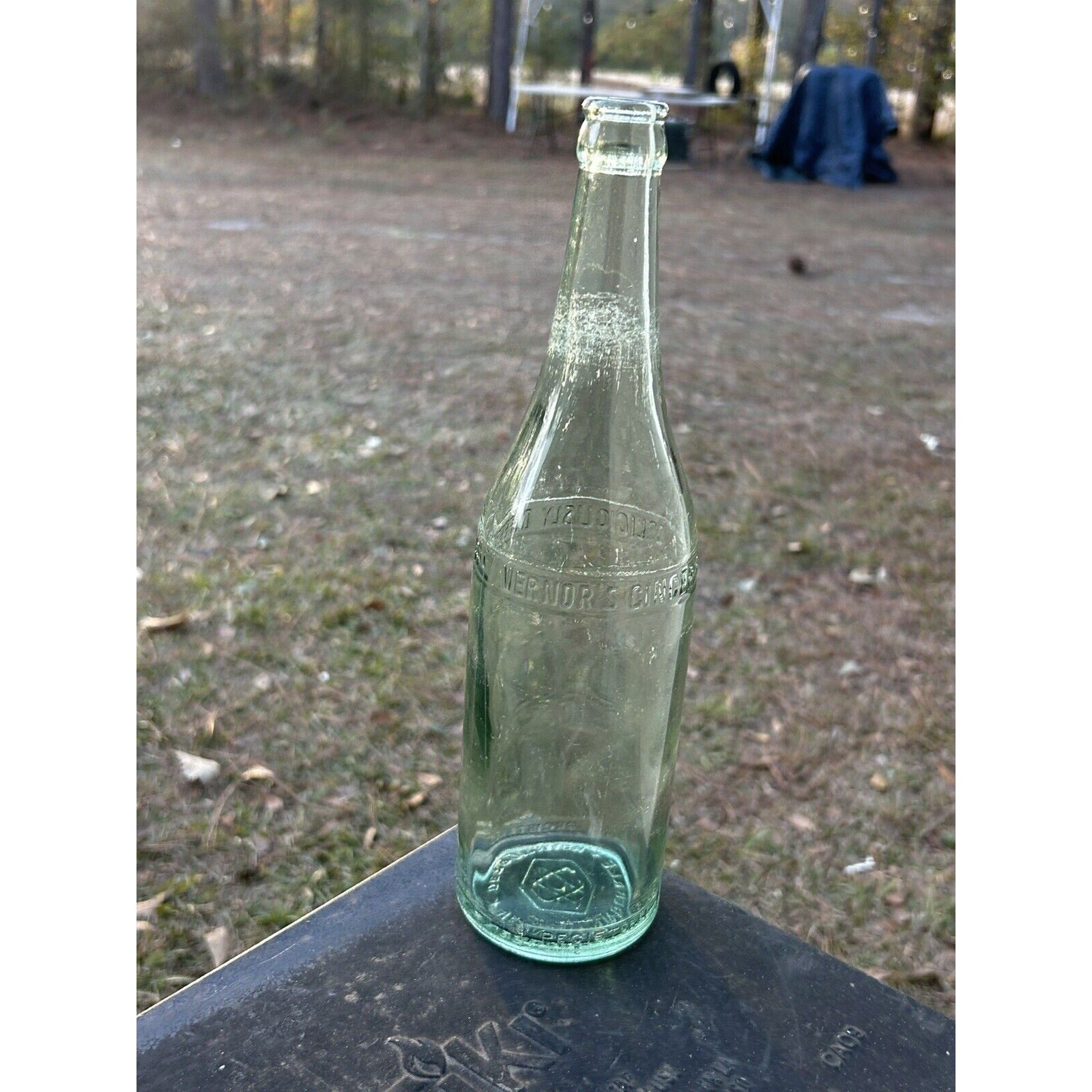 Vintage Vernors Ginger Ale soda bottle full profile