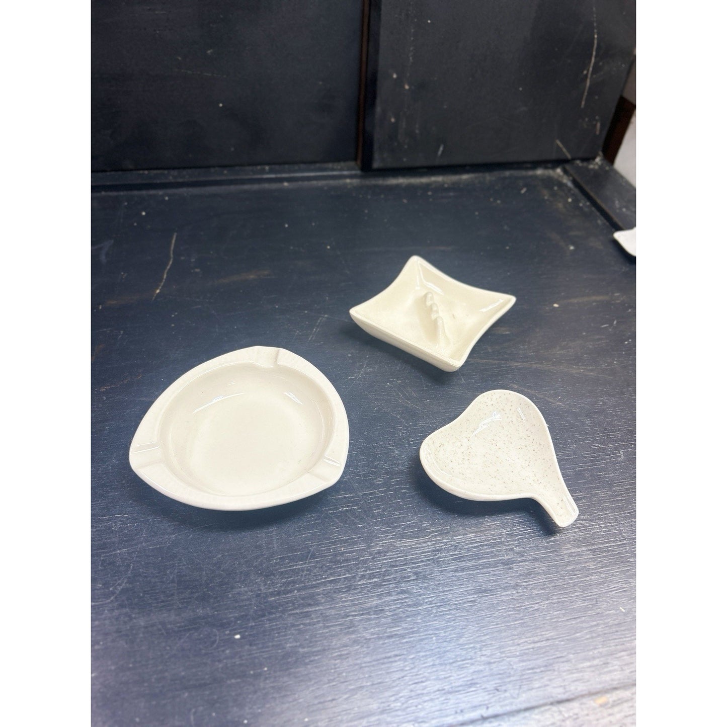 Vintage Red Wing Pottery Lot of 3 Mid Century Modern Ashtray Trinket Dishes