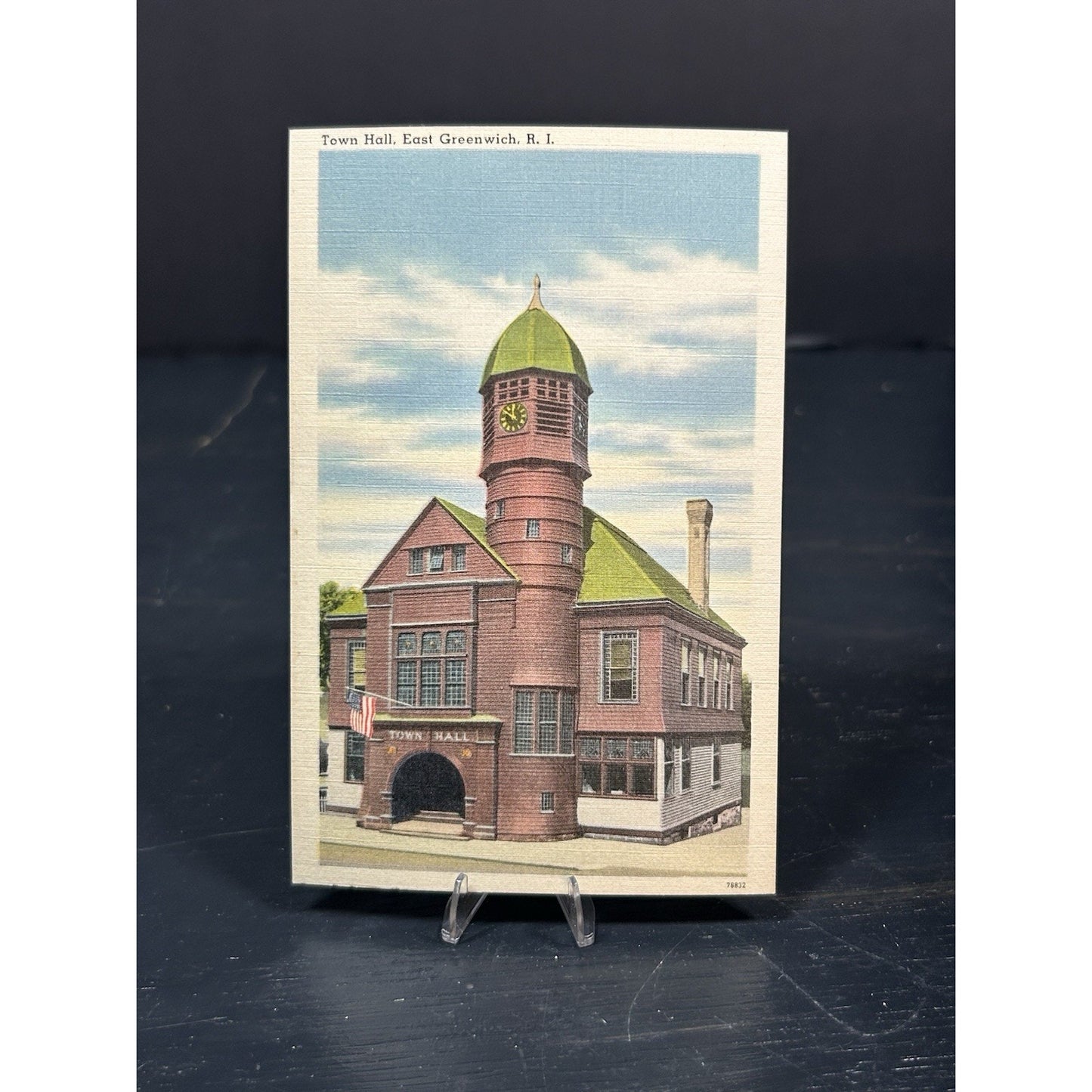 WWII 1940s Rhode Island Town Hall, East Greenwich, R.I. Vintage Postcard. New!