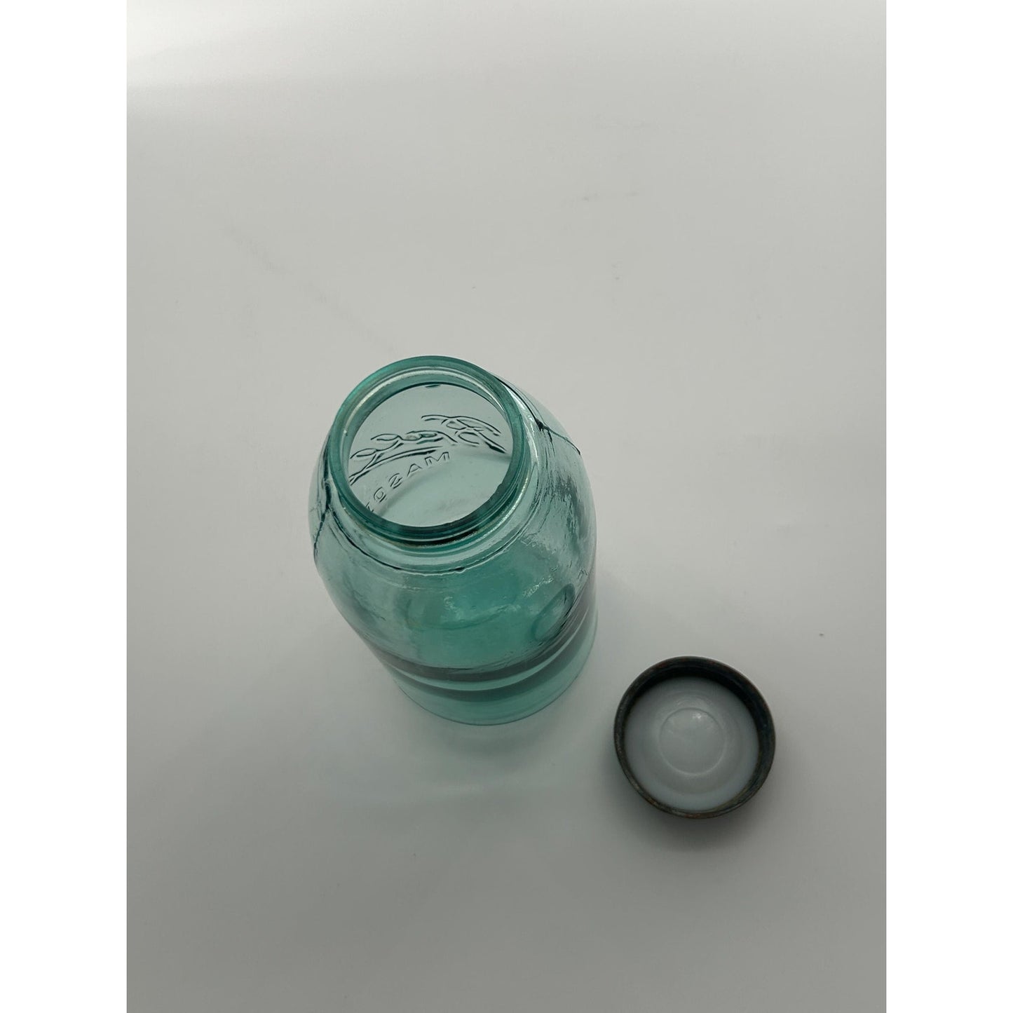 Antique Ball Triple L Half Gallon Aqua Mason Jar 1900–1910 Early Script Fruit Jar Ball Bros Glass Embossed Original Zinc Lid