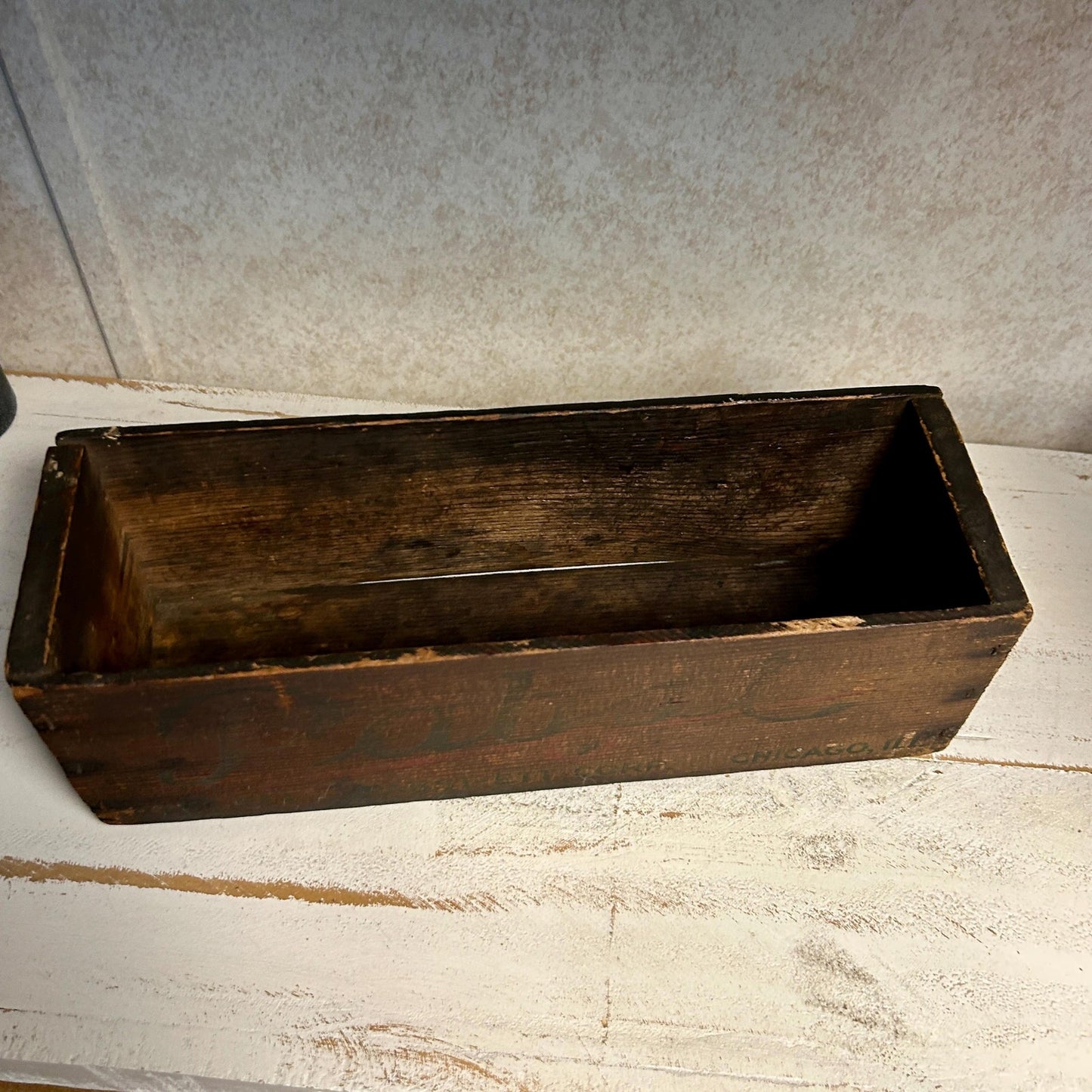 Antique Pabst Cheese Crate Wood Advertising Box Chicago IL Blue Label Pabst Blue Ribbon Related Farmhouse Decor