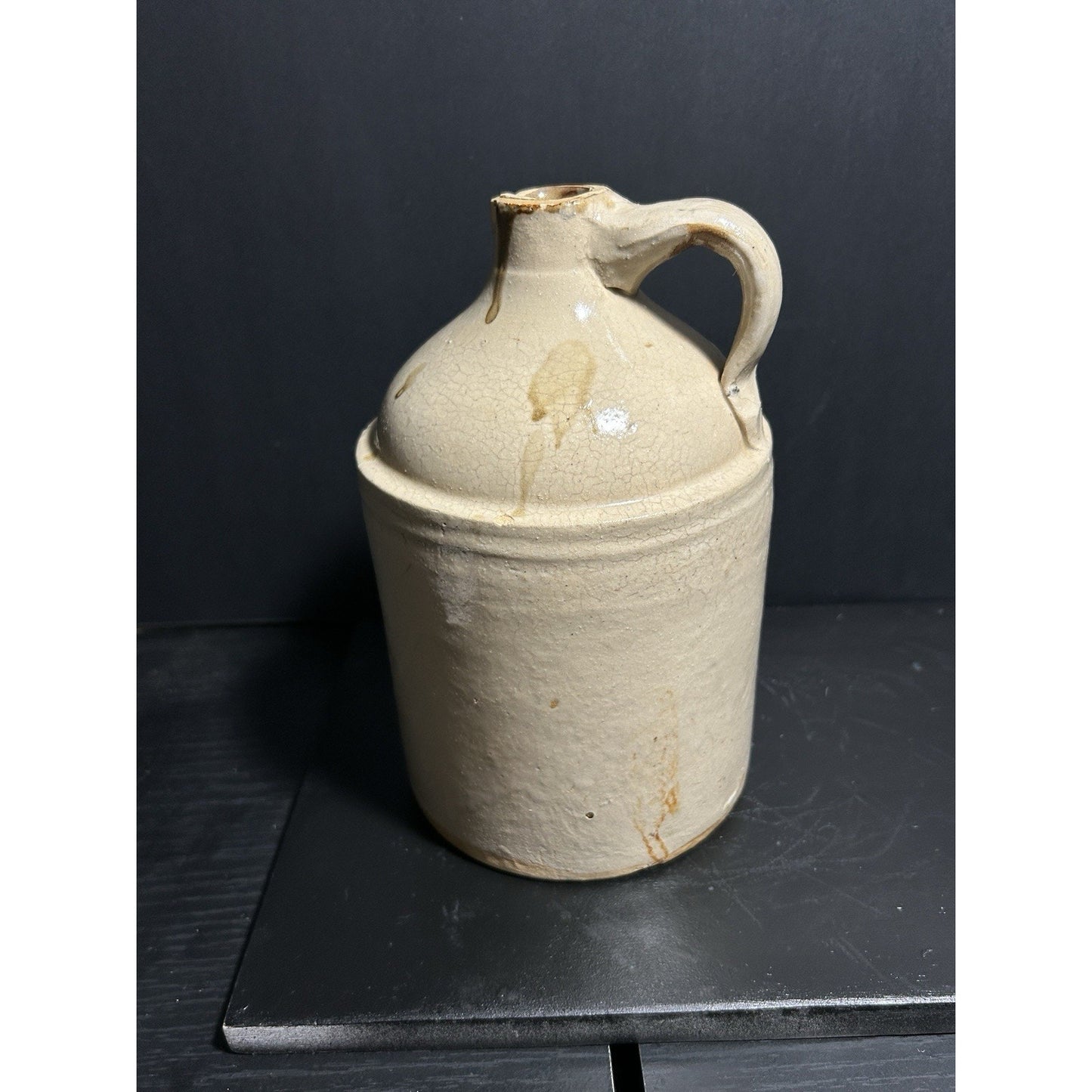 Antique 2 Gallon Stoneware Pottery Moonshine Whiskey Jug Crock Primitive