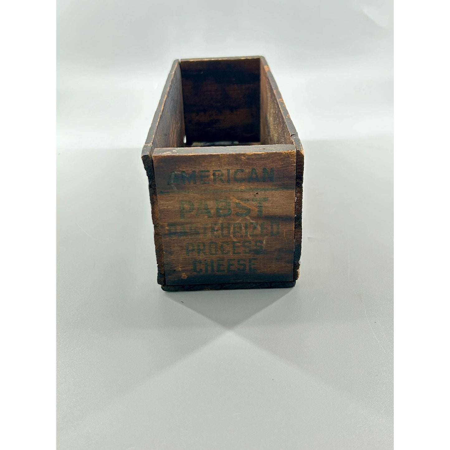 Antique Pabst Cheese Crate Wood Advertising Box Chicago IL Blue Label Pabst Blue Ribbon Related Farmhouse Decor