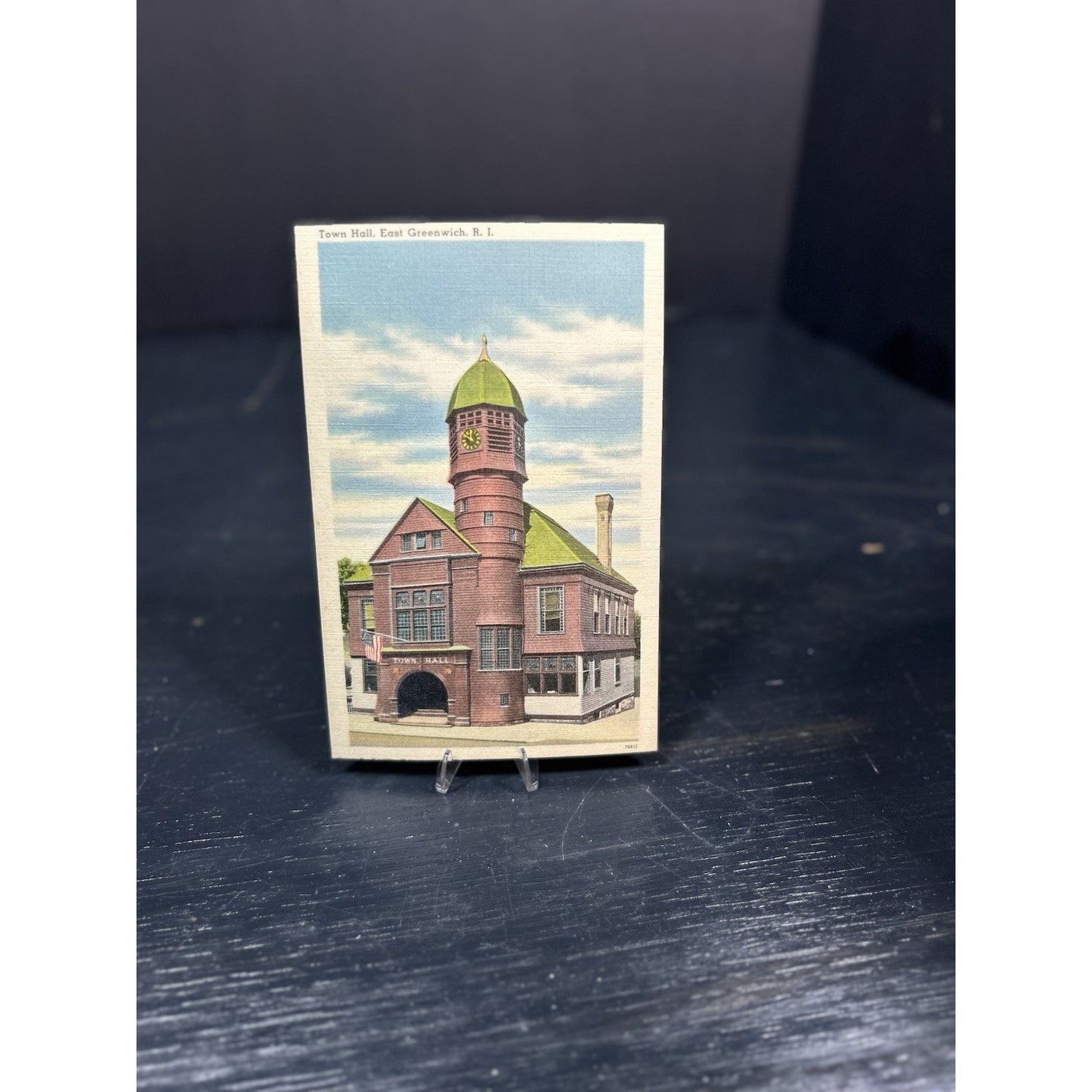WWII 1940s Rhode Island Town Hall, East Greenwich, R.I. Vintage Postcard. New!