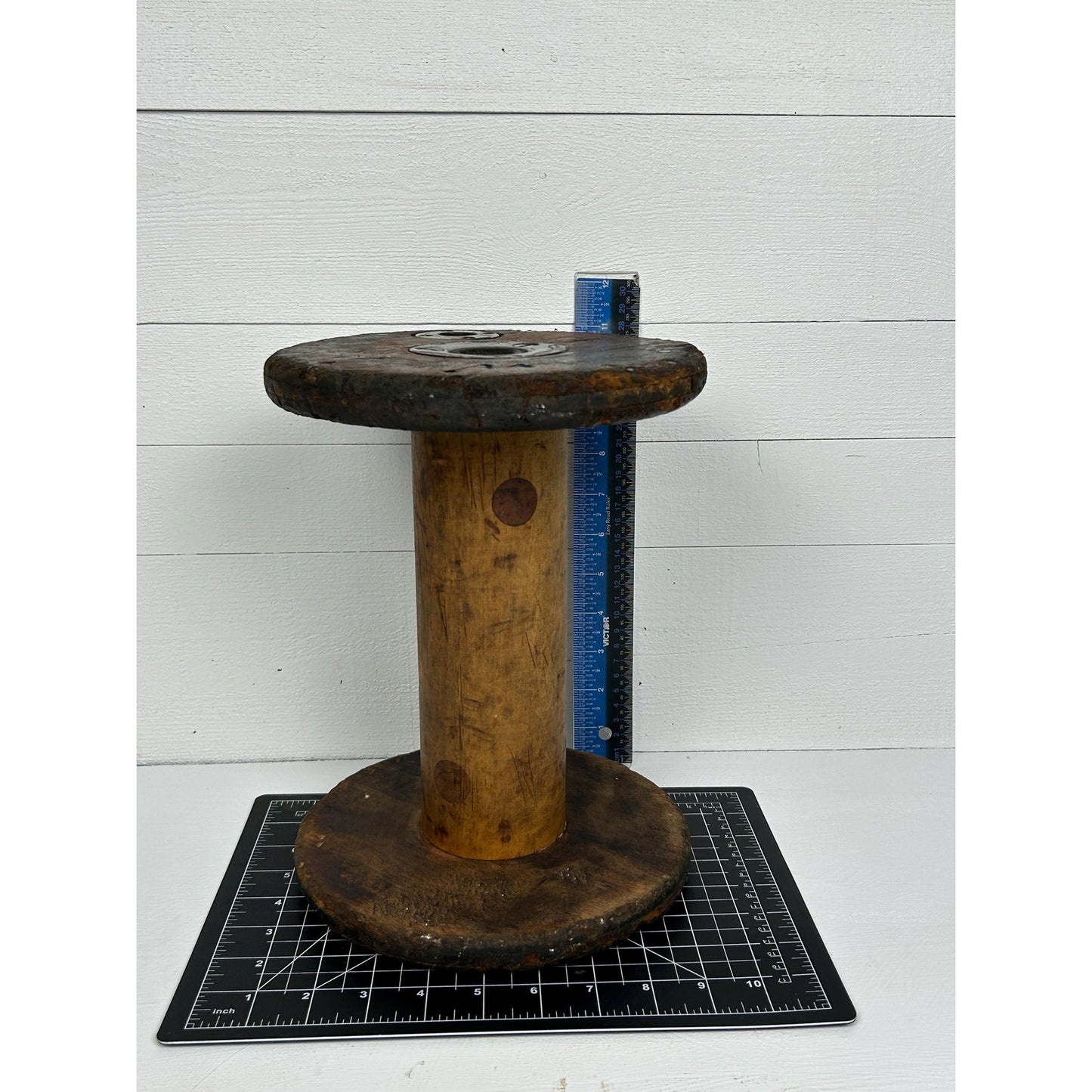 Exceptional Antique Vermont Textile Mill Bobbin Factory Stamped Burlington VT Early American Industrial Artifact