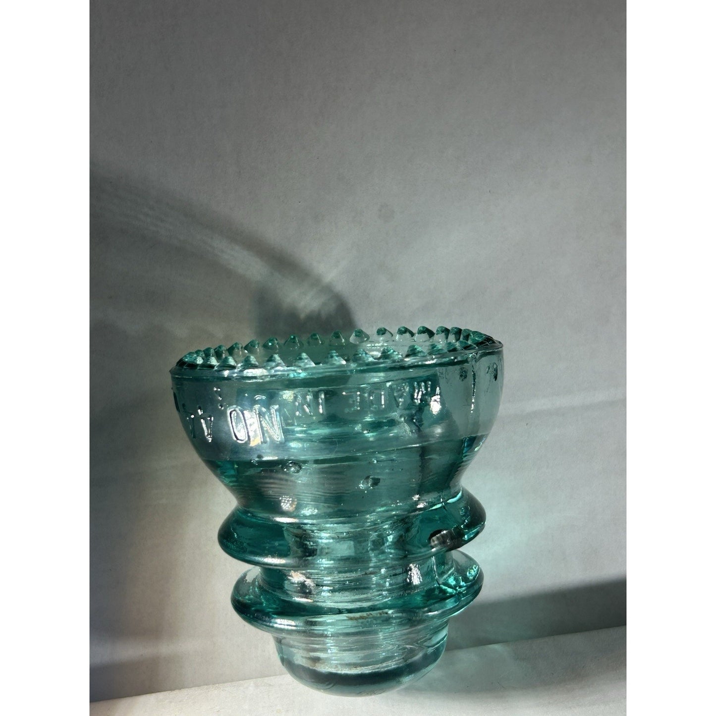 Rare Vintage Lynchburg No. 44 Glass Insulator – Ice Blue CD 154 – Made in USA –
