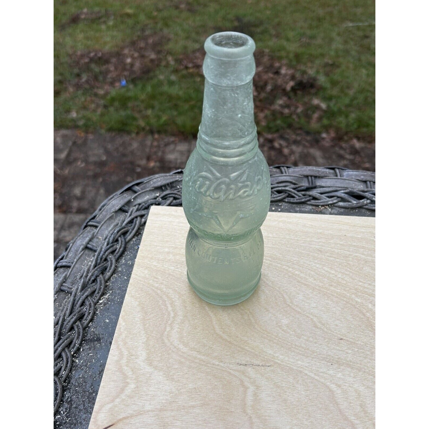 Antique NuGrape Soda Bottle — Savannah, Georgia — Embossed 6 oz Art Deco Glass — Bottle Patented March 9, 1920