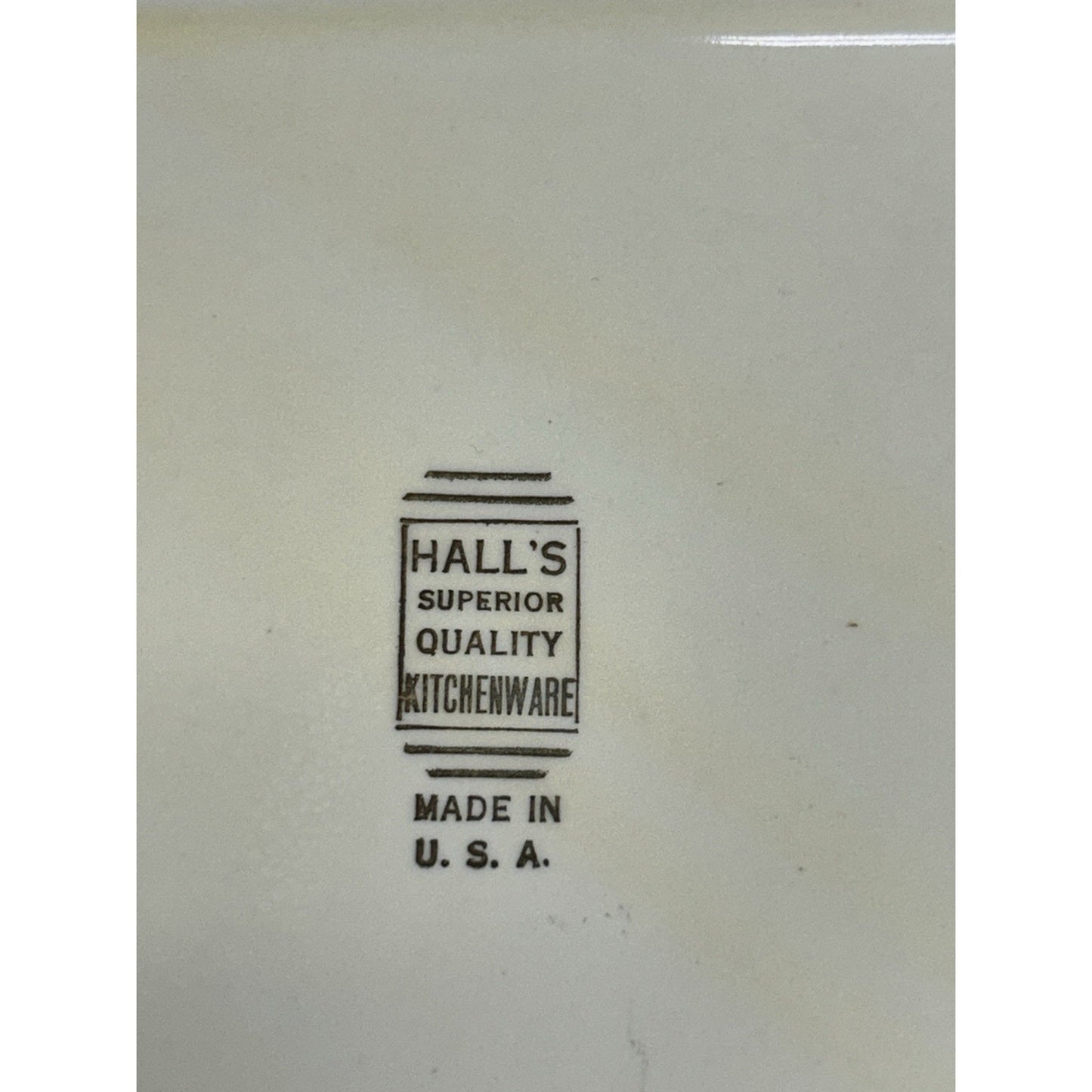 Vintage Hall's Covered Refrigerator Dish Silhouette Deco USA 1940s Mid Century