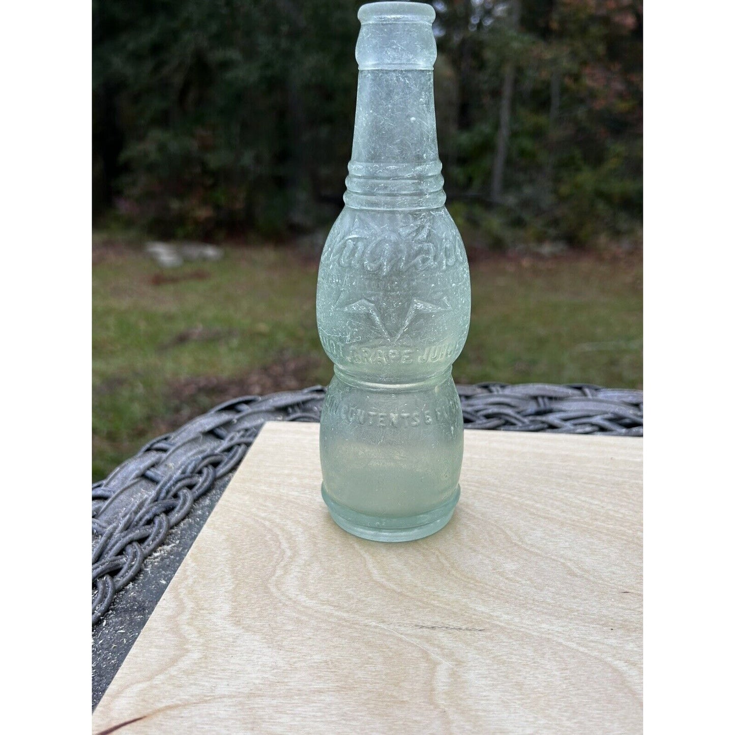 Antique NuGrape Soda Bottle — Savannah, Georgia — Embossed 6 oz Art Deco Glass — Bottle Patented March 9, 1920