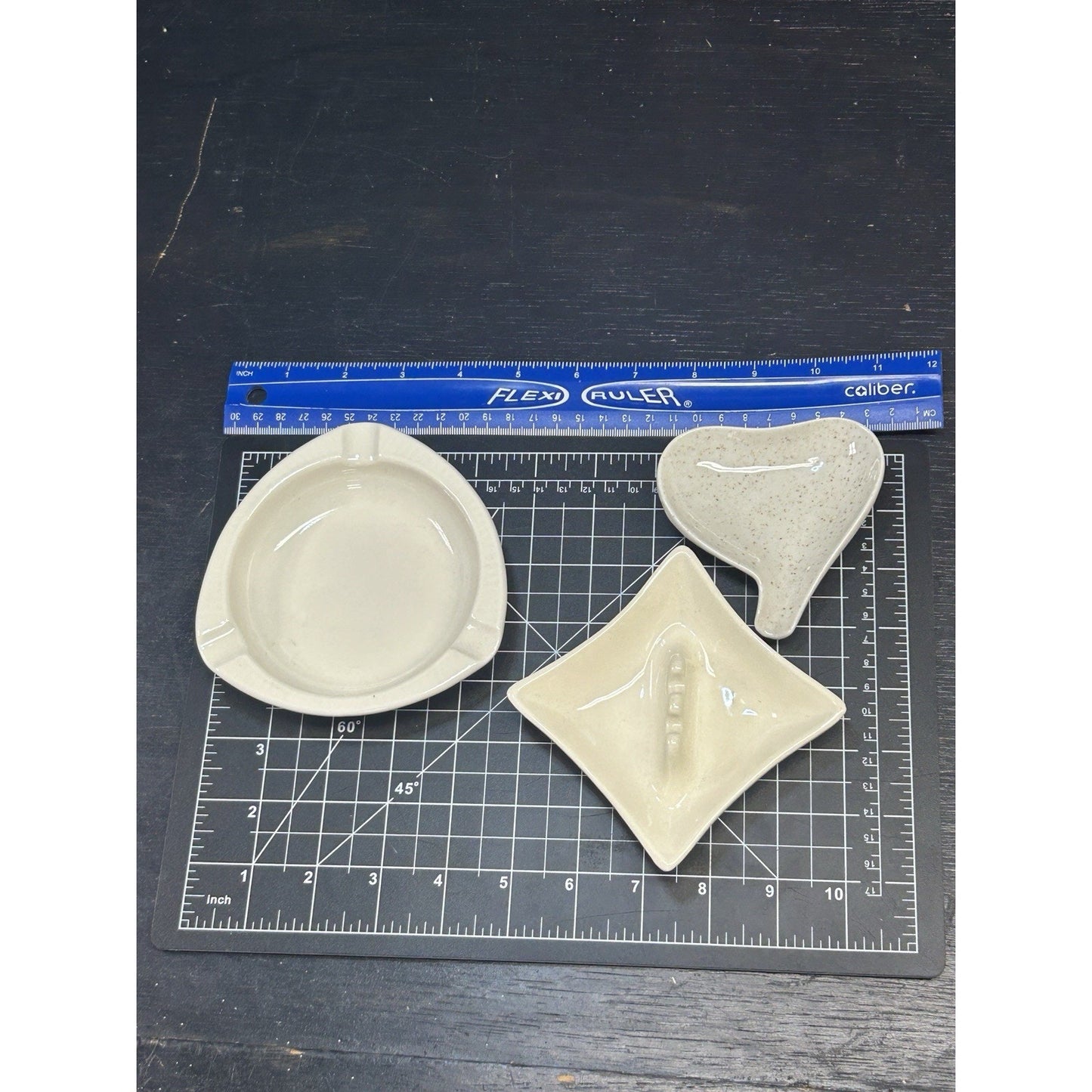 Vintage Red Wing Pottery Lot of 3 Mid Century Modern Ashtray Trinket Dishes